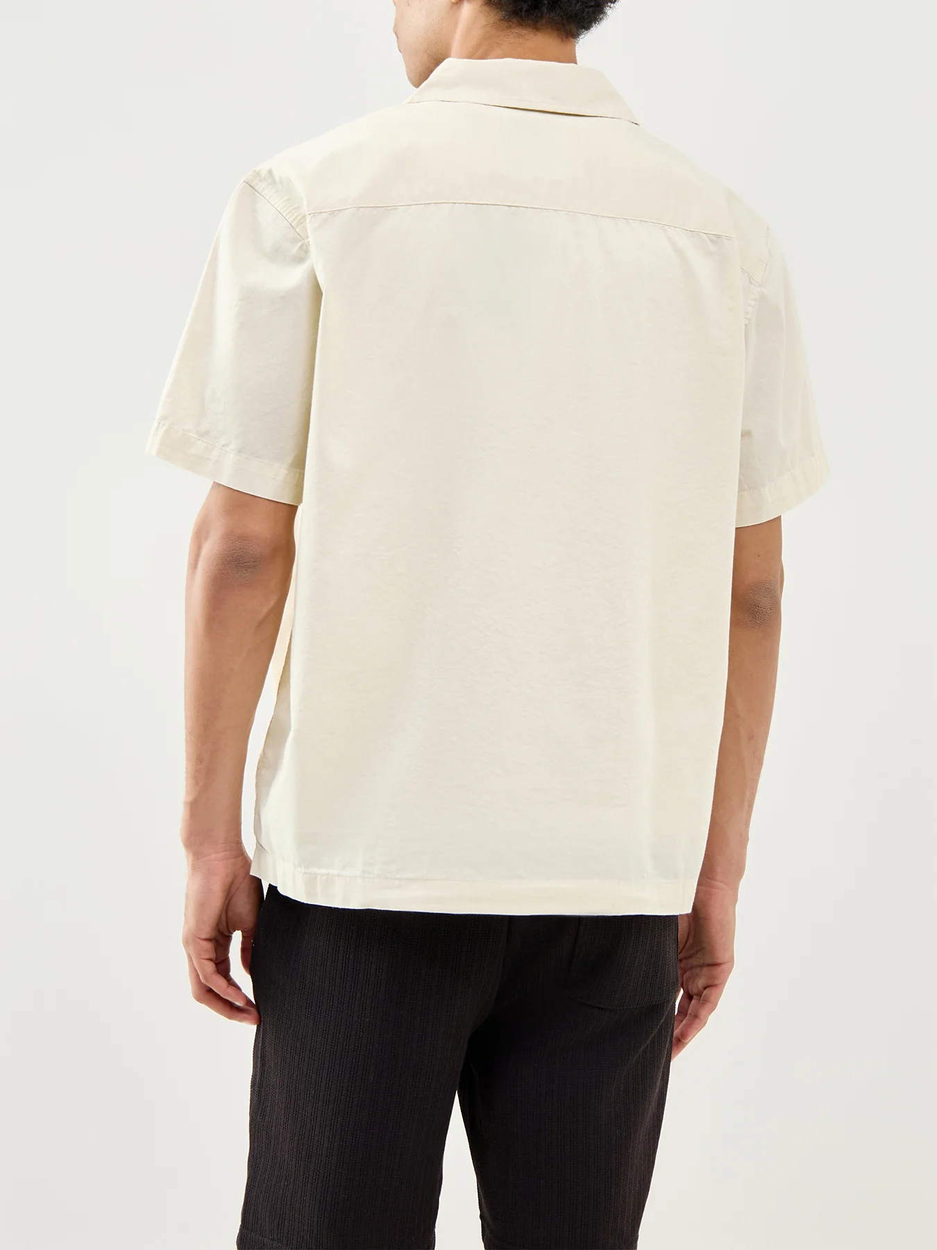 Seeren Embroidered Short Sleeve Shirt Cream - Image 5