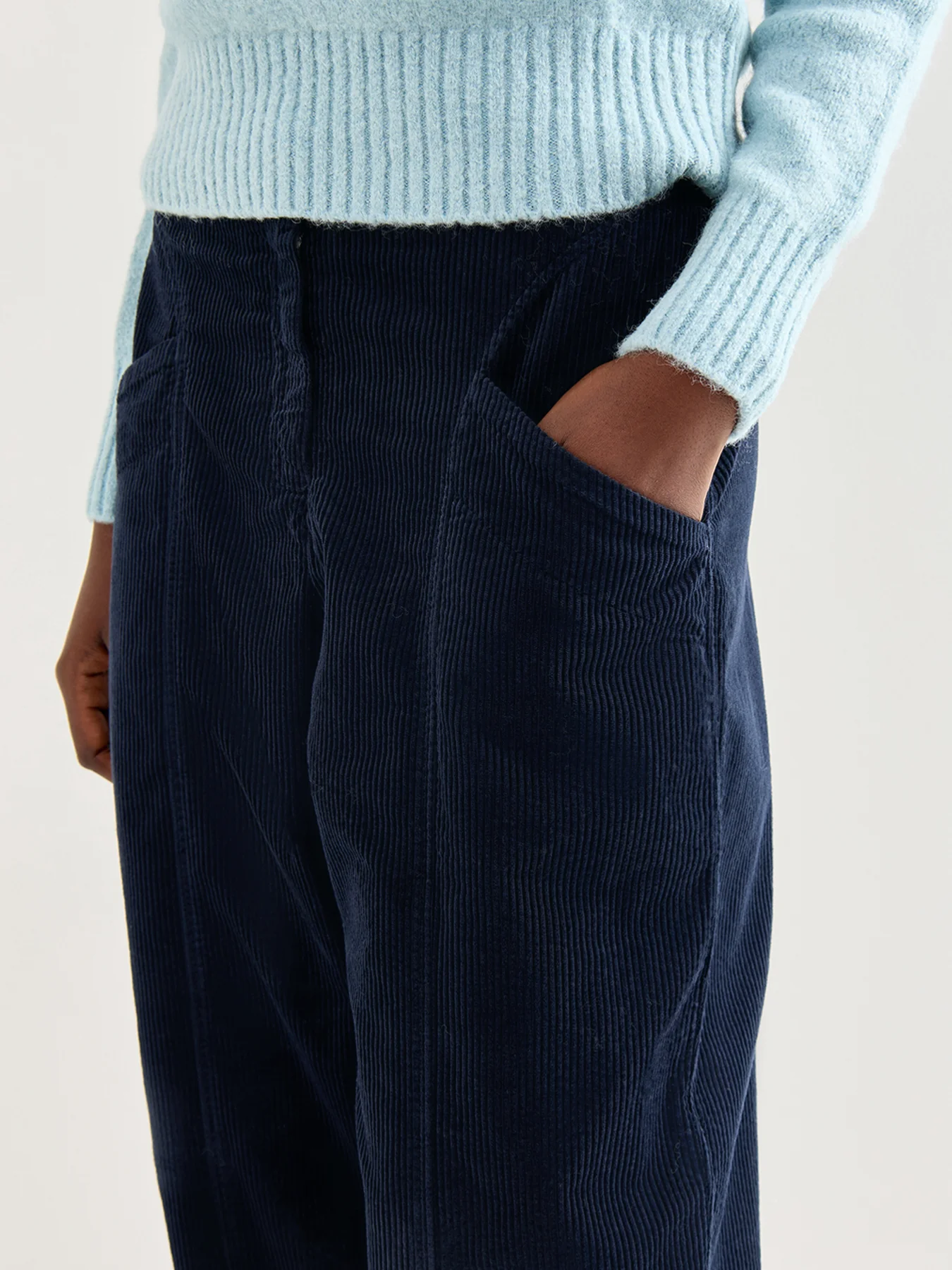 Hose 523 Cotton Trouser Navy - Image 3