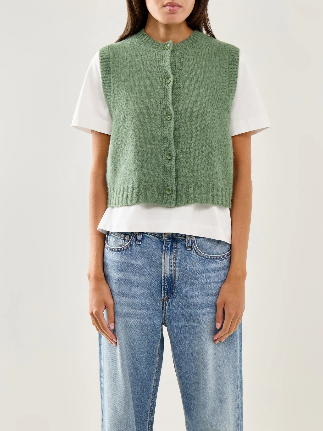 Weste 504 Cardigan Green - Image 4