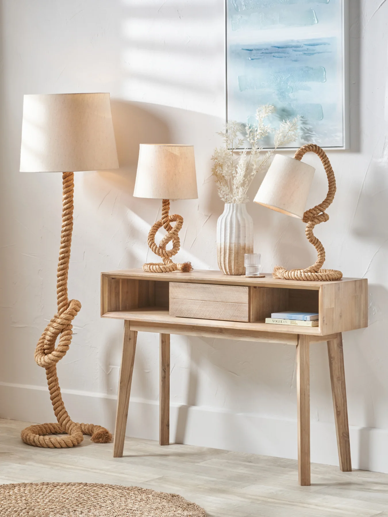 Rope Knot Floor Lamp White - Image 2