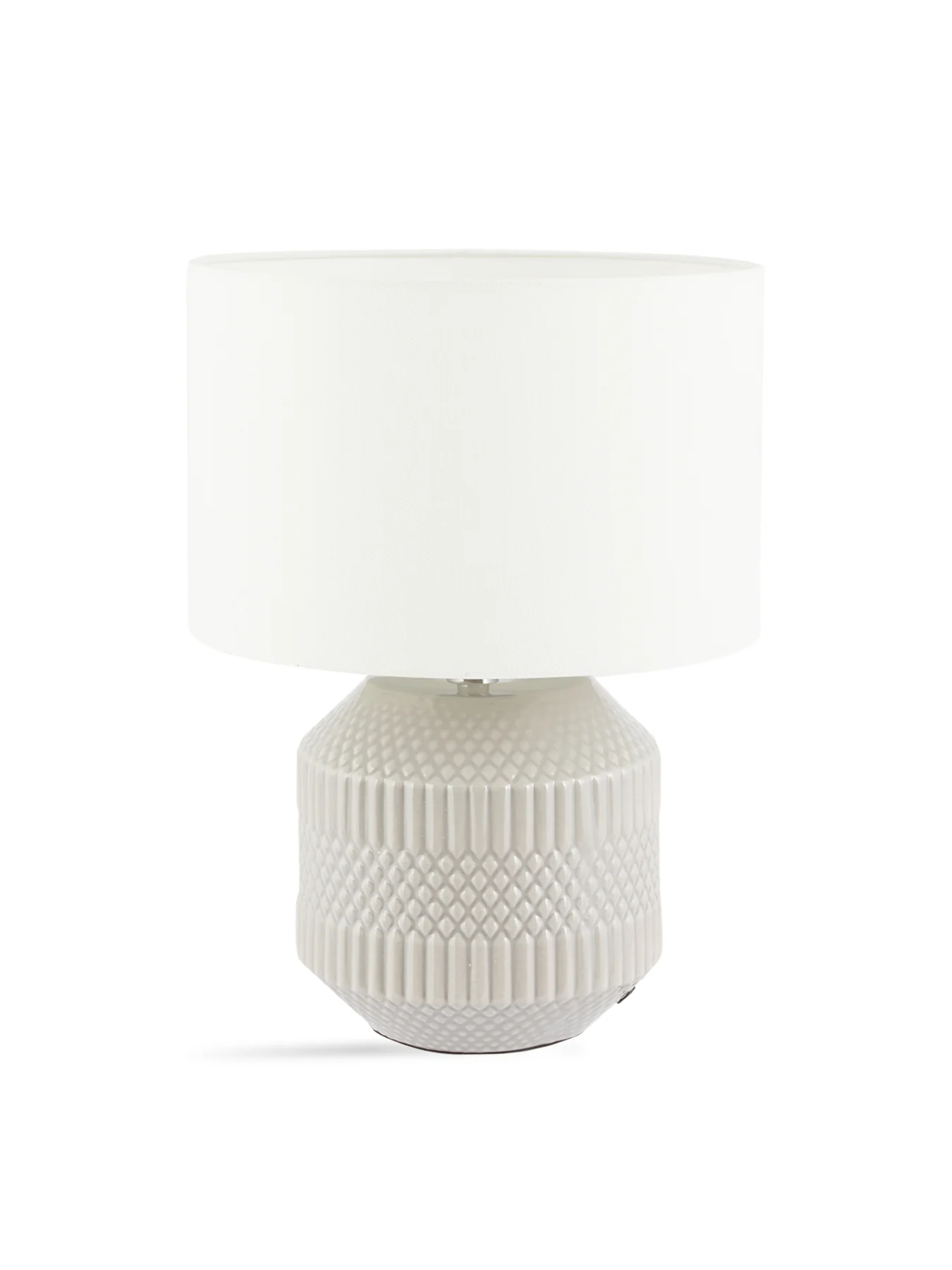 Geo Ceramic Table Lamp Grey