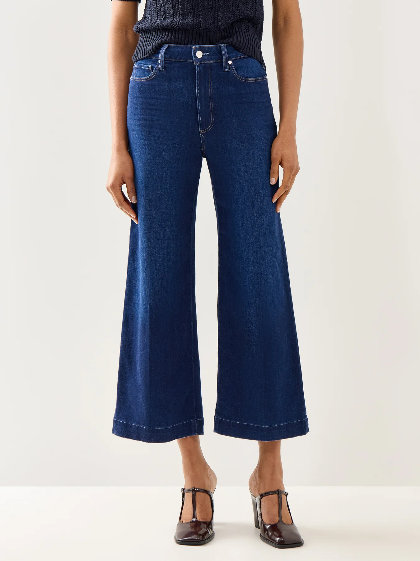 Anessa Crop Wide Leg Jeans Blue - Image 4