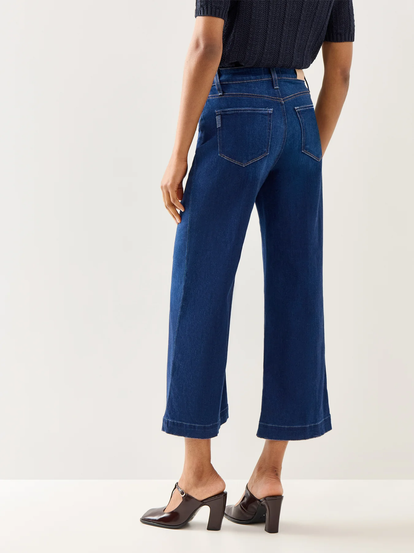 Anessa Crop Wide Leg Jeans Blue - Image 5