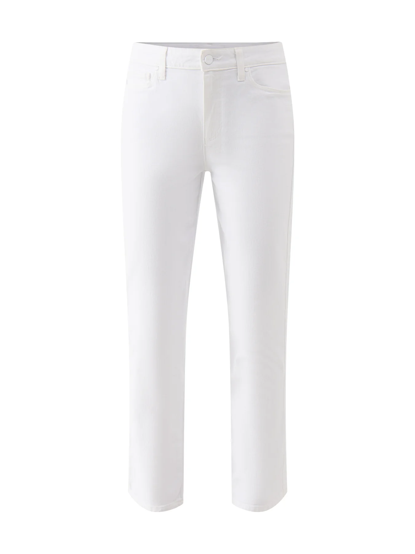 Cindy High Rise Straight Jean White
