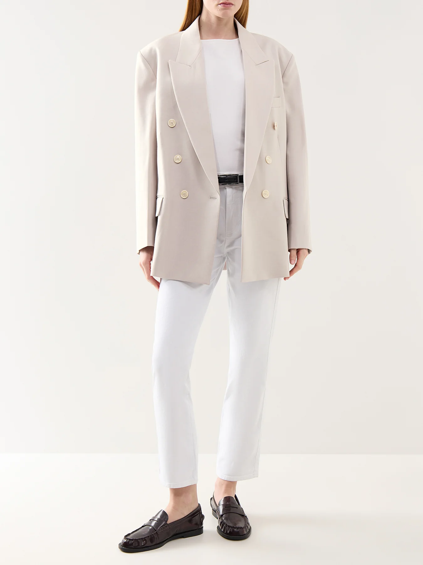 Cindy High Rise Straight Jean White - Image 2