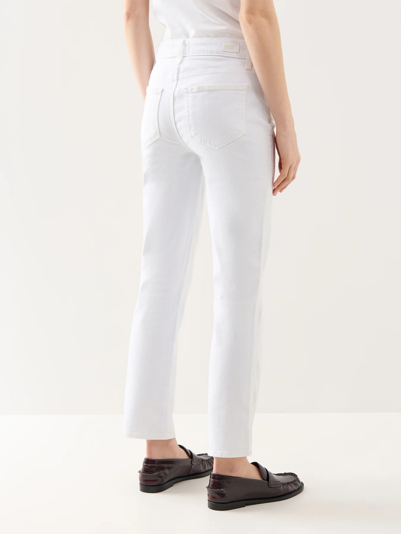Cindy High Rise Straight Jean White - Image 5