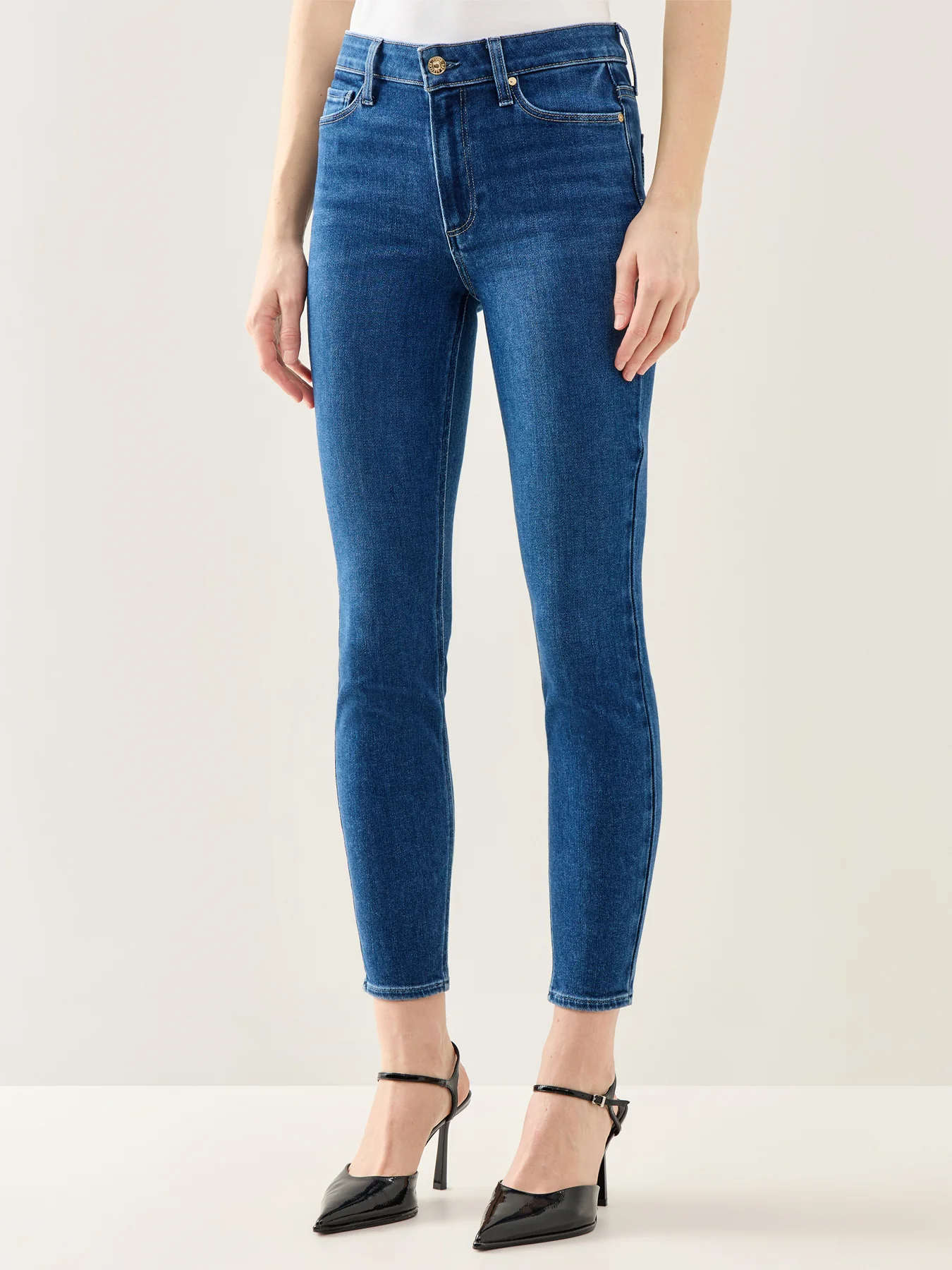 Hoxton Ankle Skinny Jeans Blue - Image 4