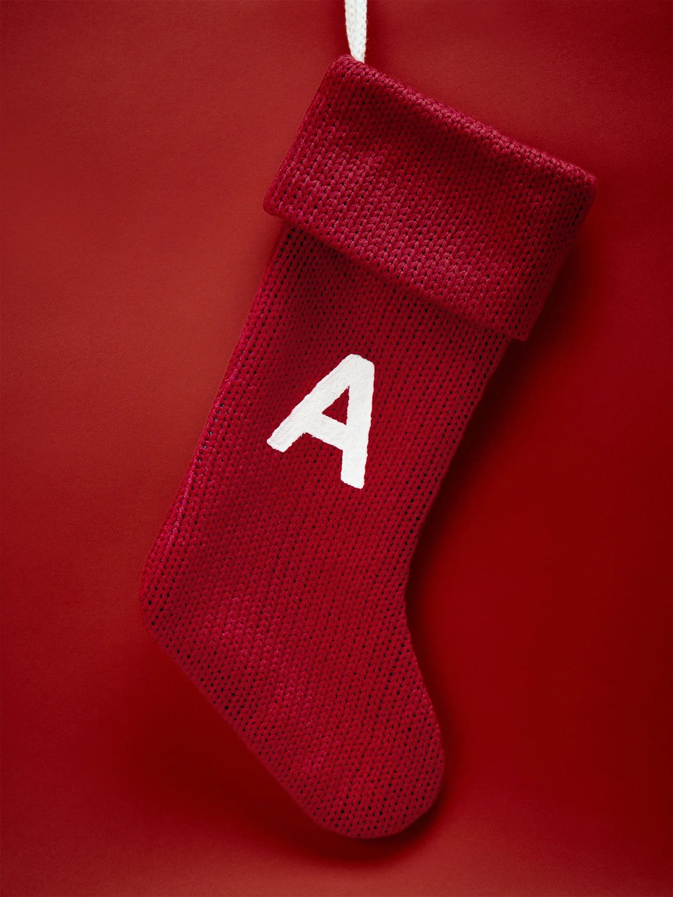 Alphabet Velvet Christmas Stocking A - Image 2