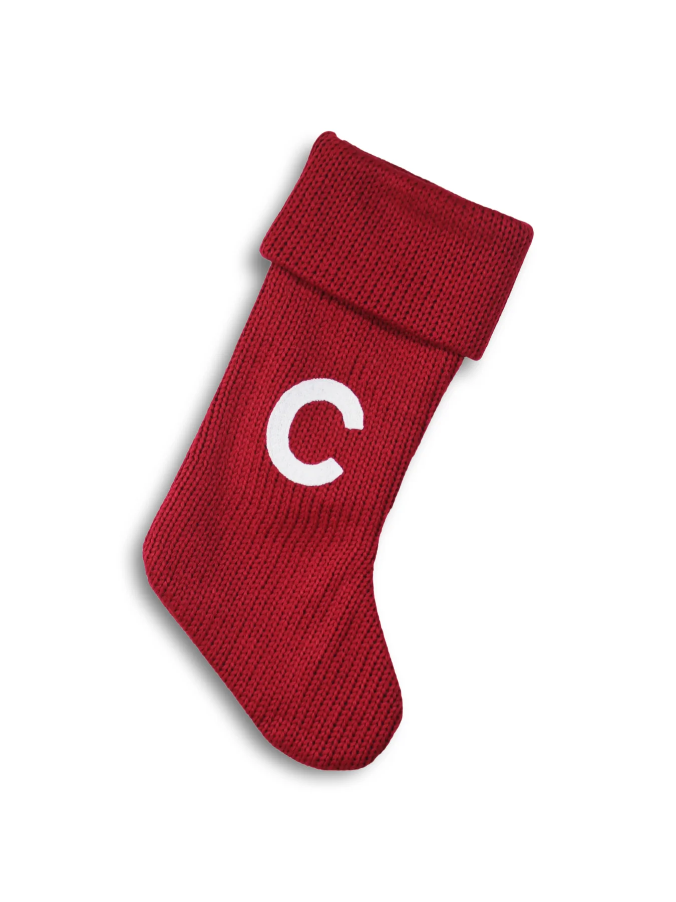 Alphabet Velvet Christmas Stocking C
