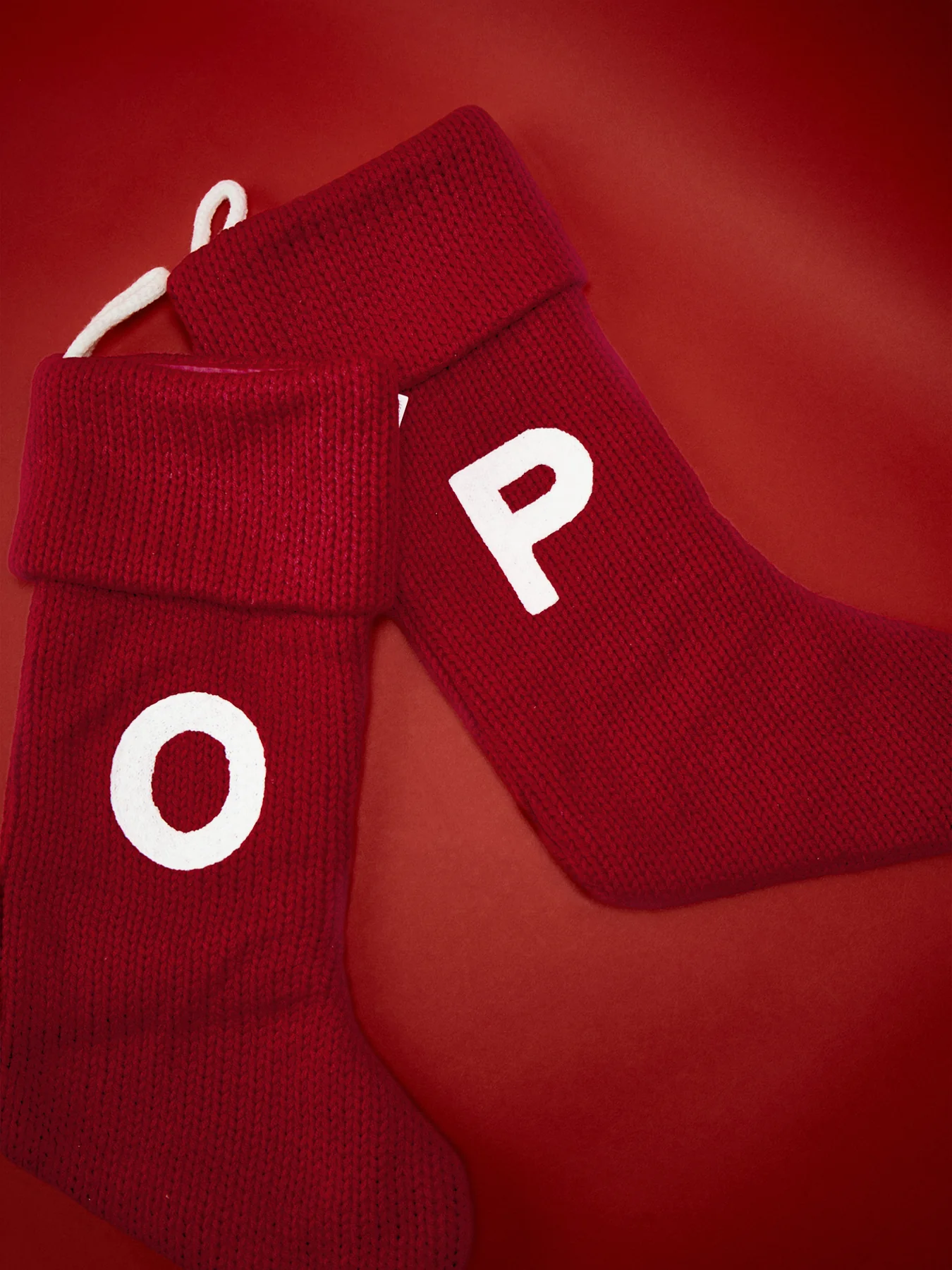 Alphabet Velvet Christmas Stocking O - Image 2