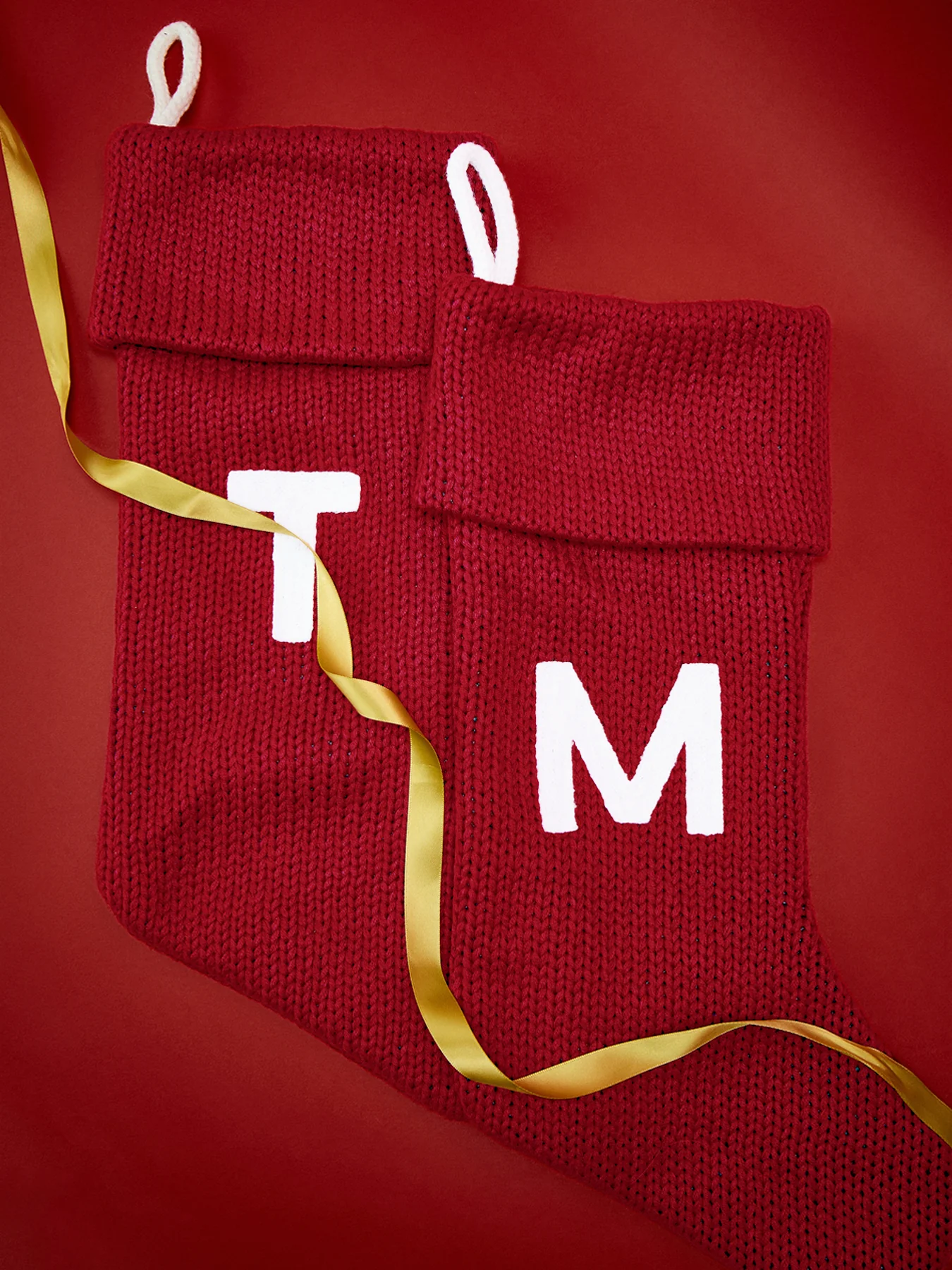Alphabet Velvet Christmas Stocking T - Image 2