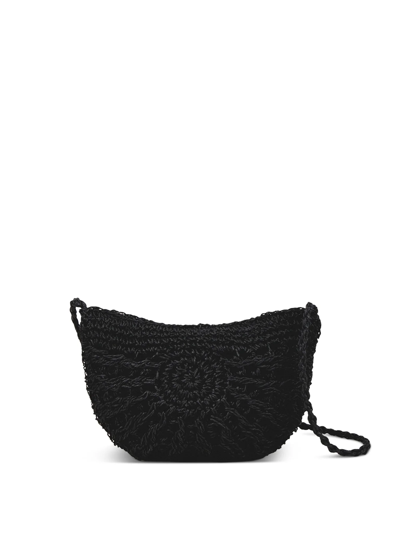 Lona Half Moon Crossbody Bag Black