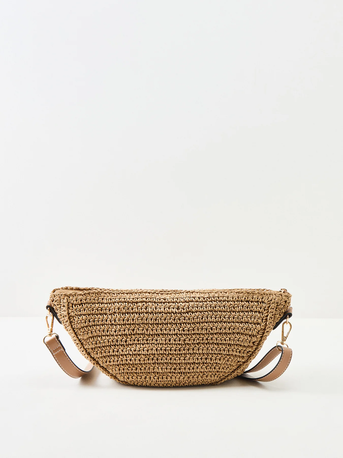 Summer Paper Straw Bum Bag Multi - Image 3