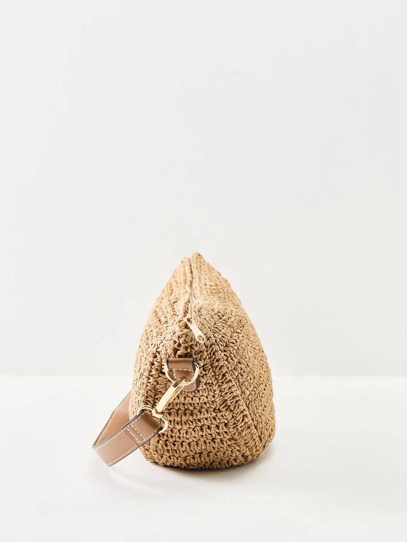 Summer Paper Straw Bum Bag Multi - Image 4