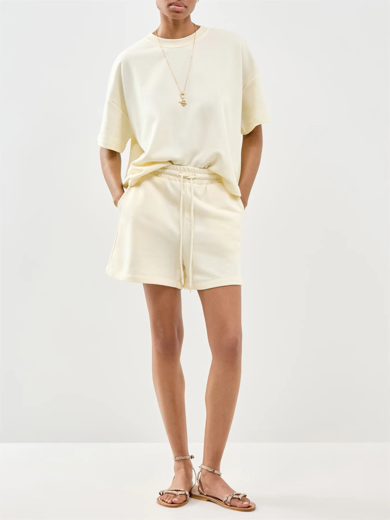 Chilli Summer Loose Fit T-Shirt Cream - Image 2