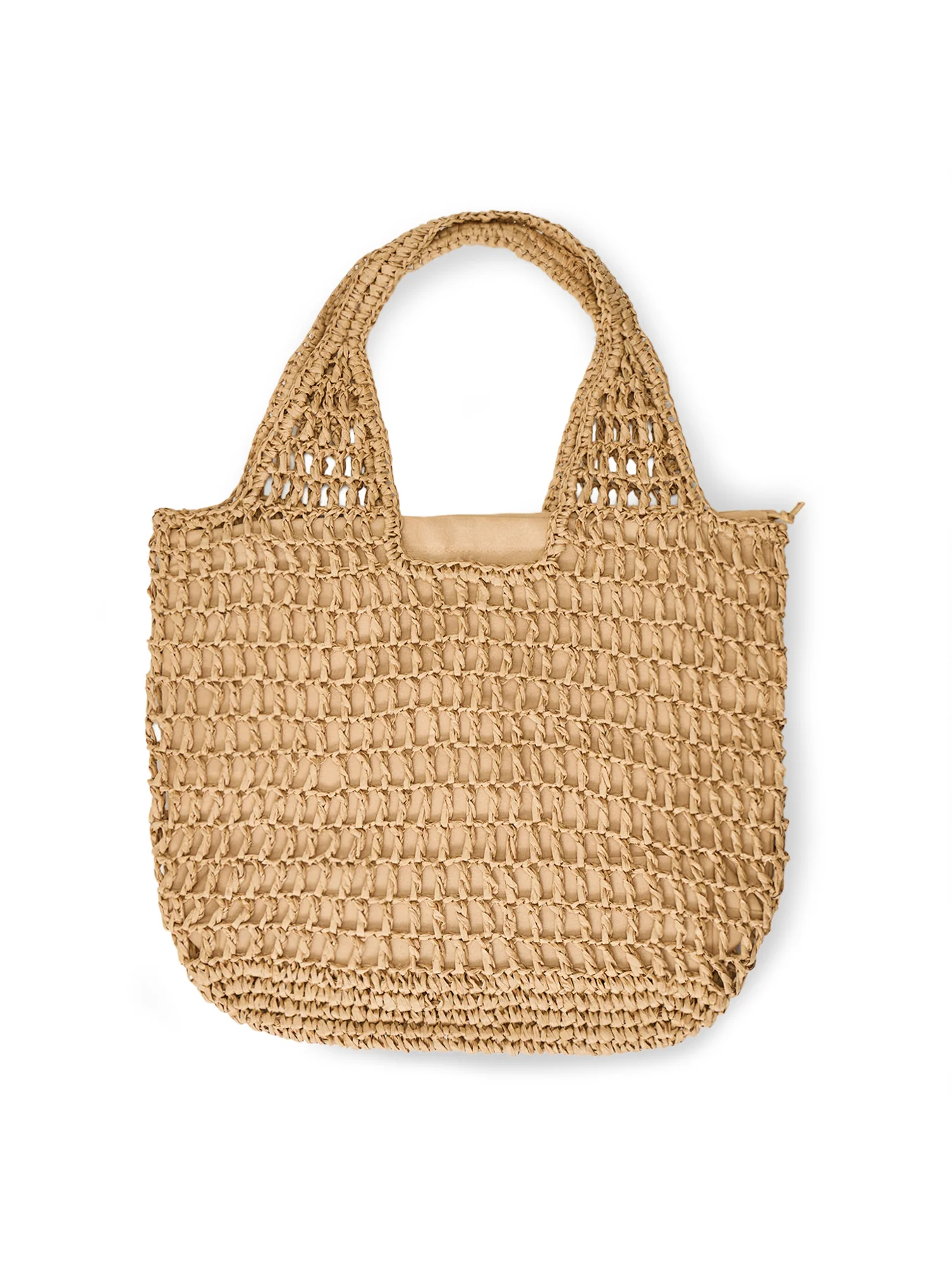 Pckamille Straw Shopper Tote Bag Neutral