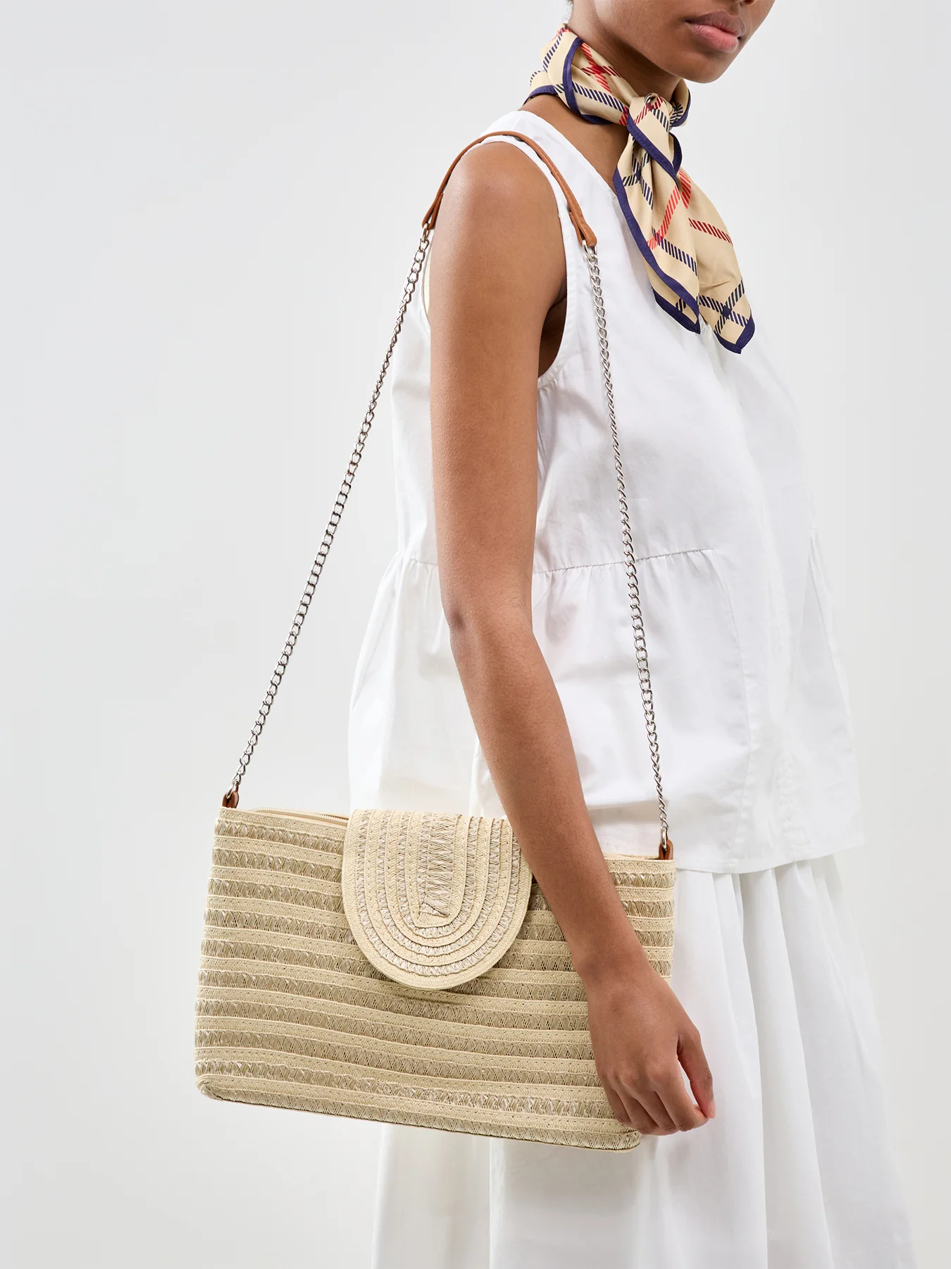 Pckonnie Straw Crossbody Bag Neutral - Image 2