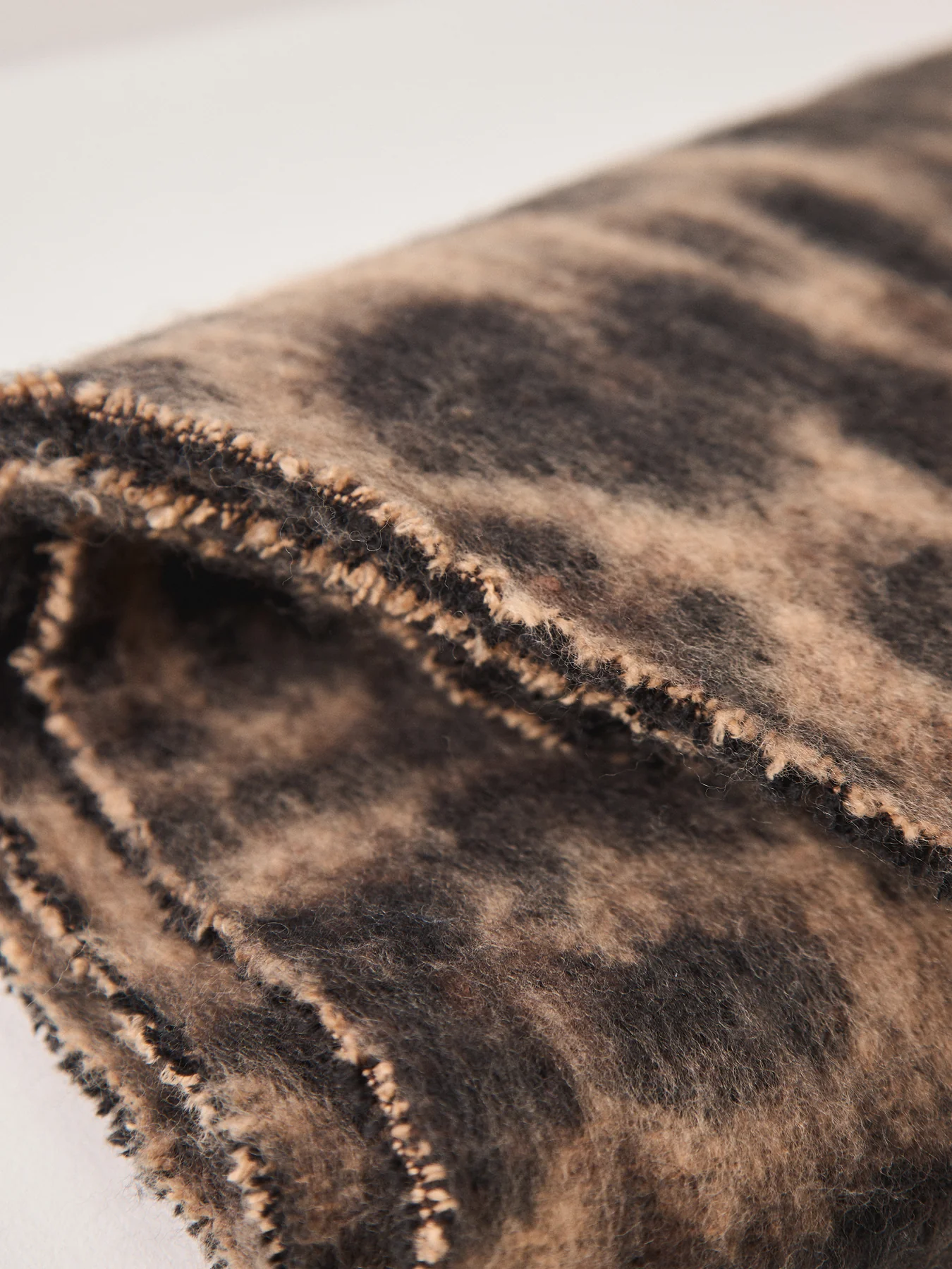 Jordan Leopard Print Scarf Brown - Image 3