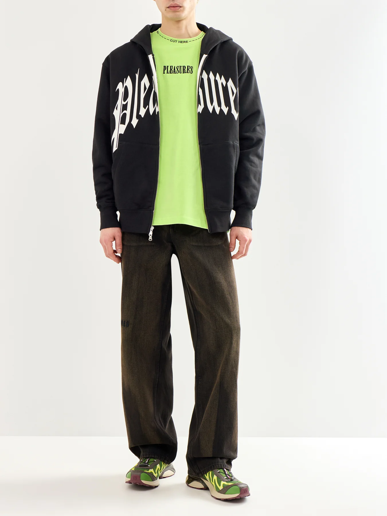 Cut Here Heavyweight T-Shirt Green - Image 2