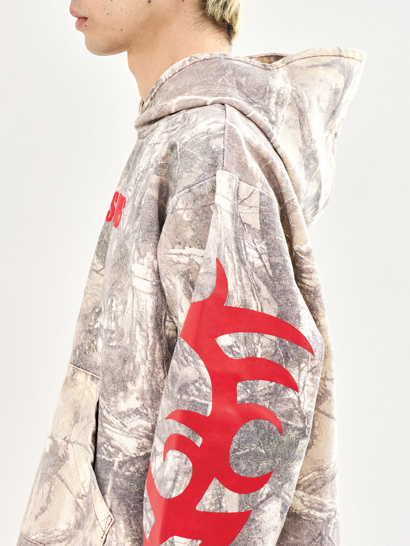 Hunt Canvas Poncho Hoodie Multi - Image 3