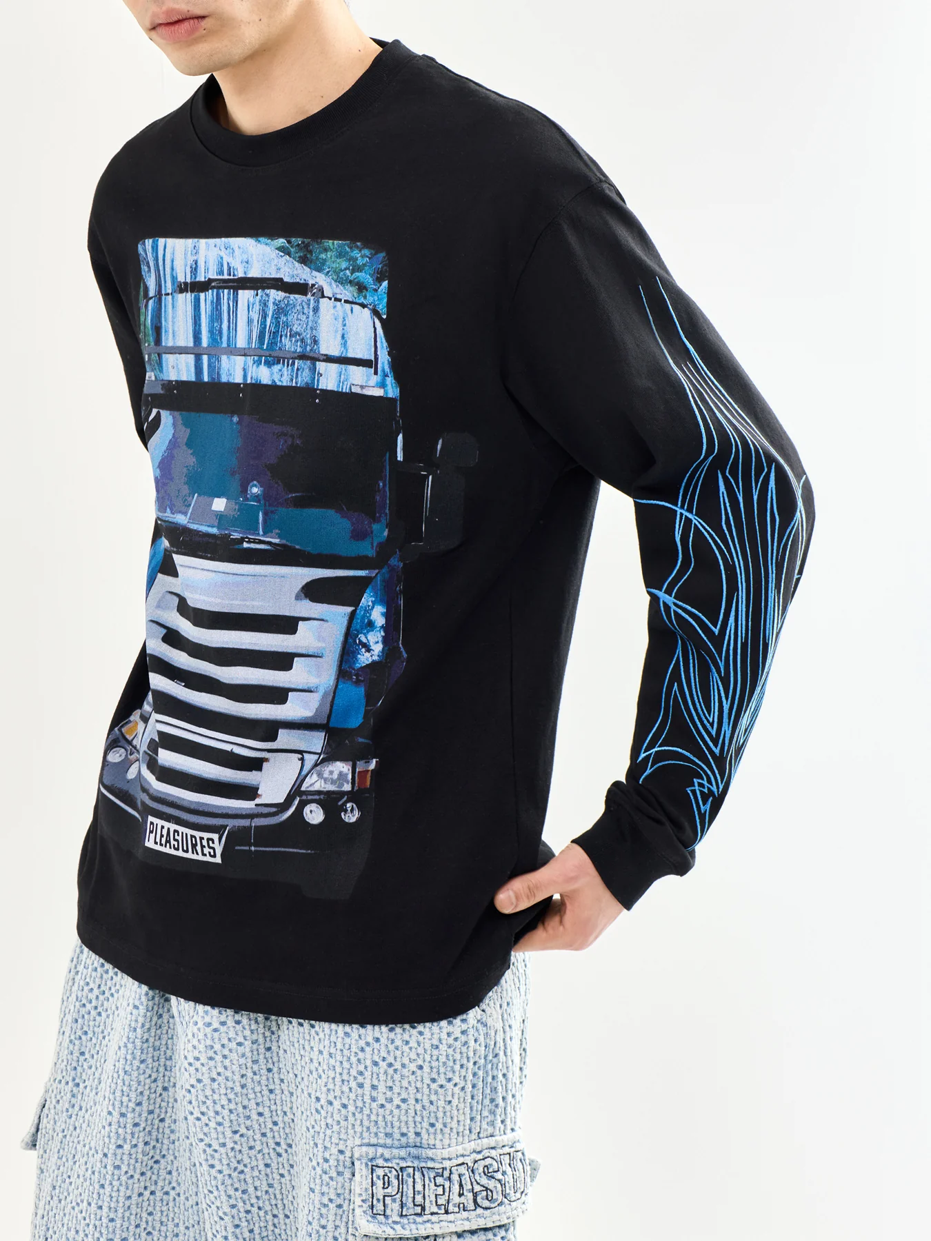Heavyweight Long Sleeve Sweatshirt Black - Image 3