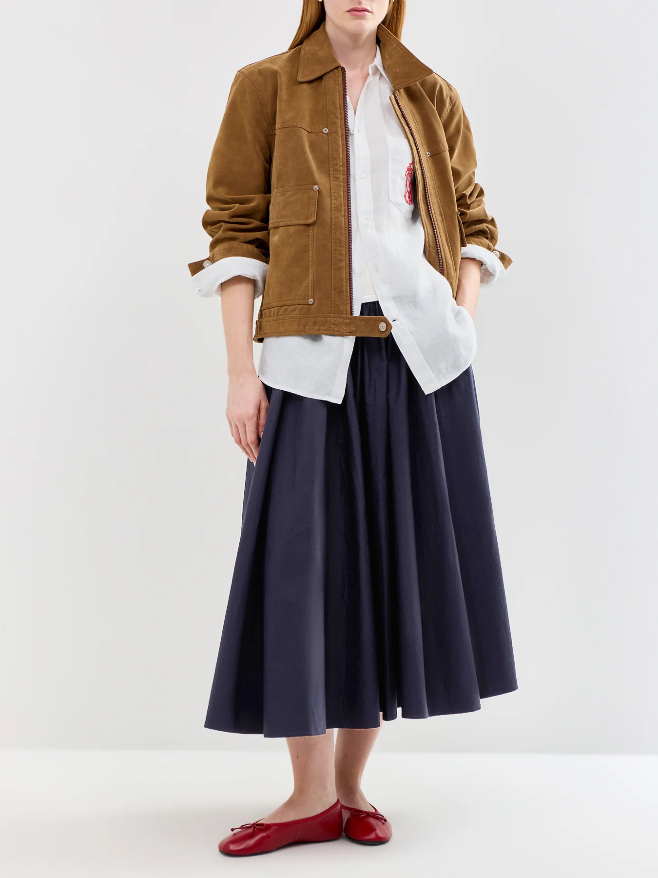 Classic LS Linen Shirt White - Image 2