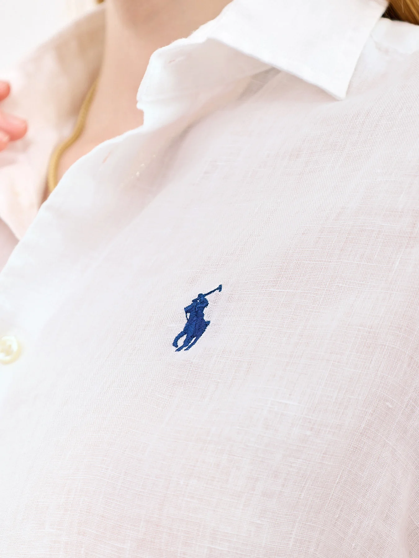 Short Sleeve Linen Shirt White - Image 3