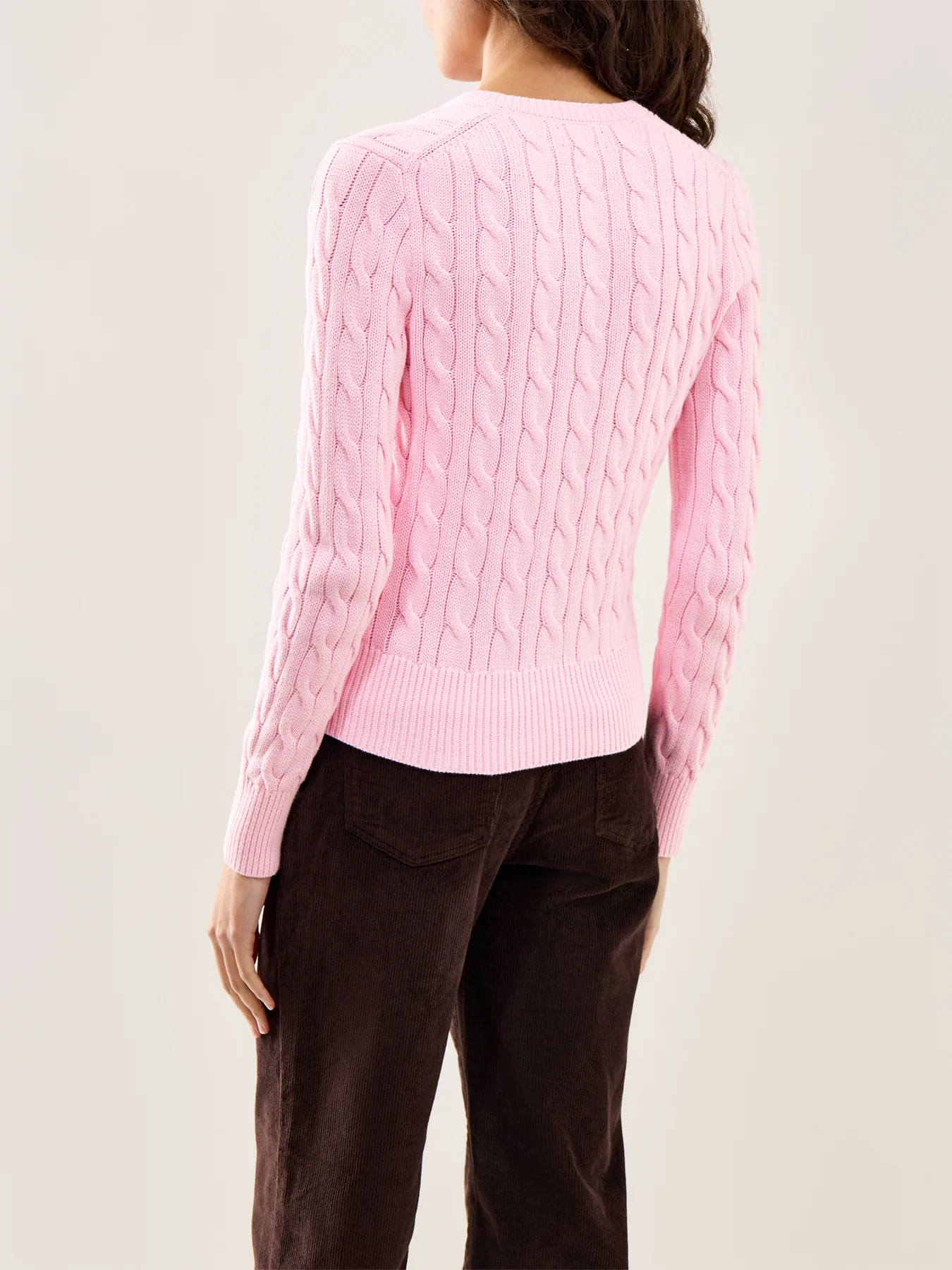 Cotton Cable LS Cardigan Pink - Image 5