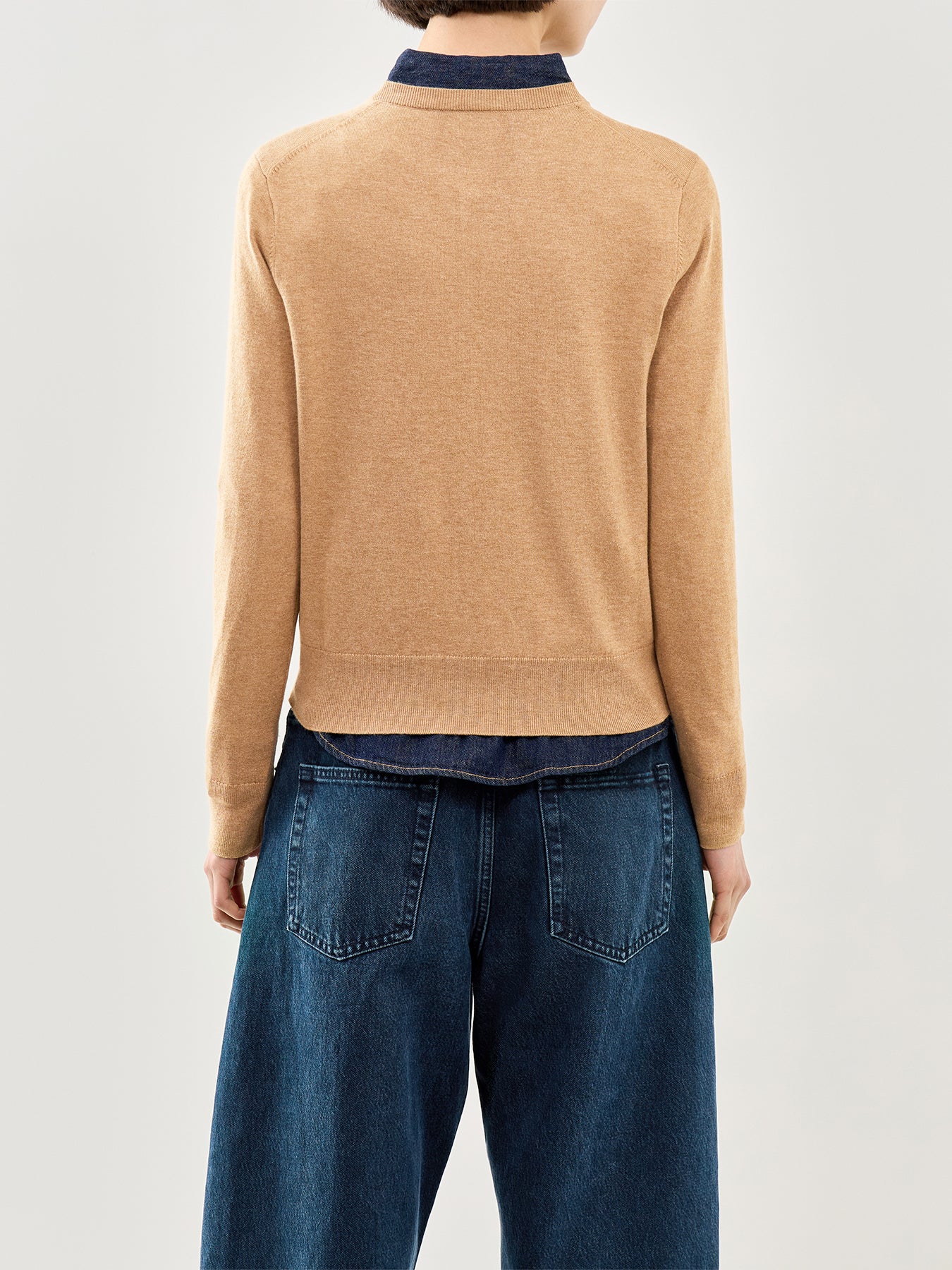 Long Sleeve Knit Cardigan Beige - Image 5