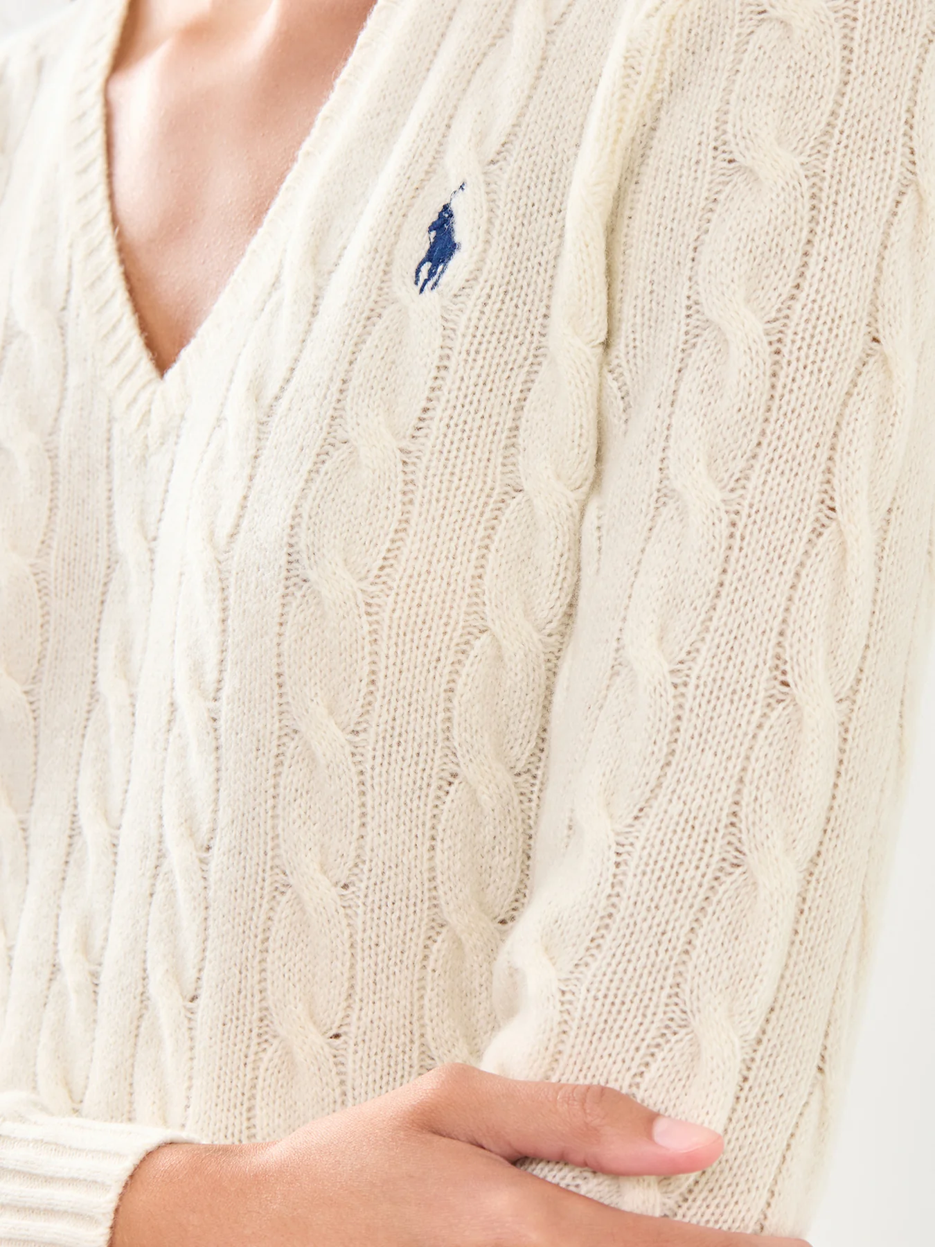 Kimberly Long Sleeve Wool Pullover Cream - Image 3
