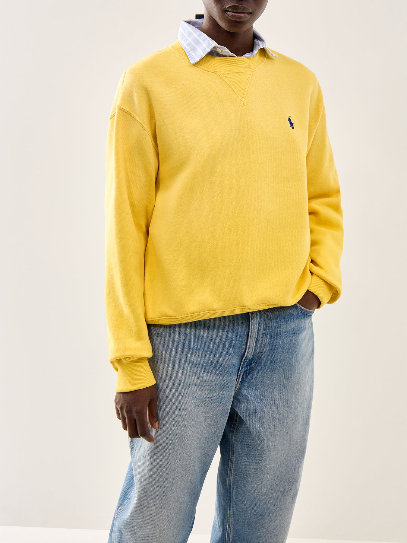 Knit Sweatshirt Yellow - Image 4