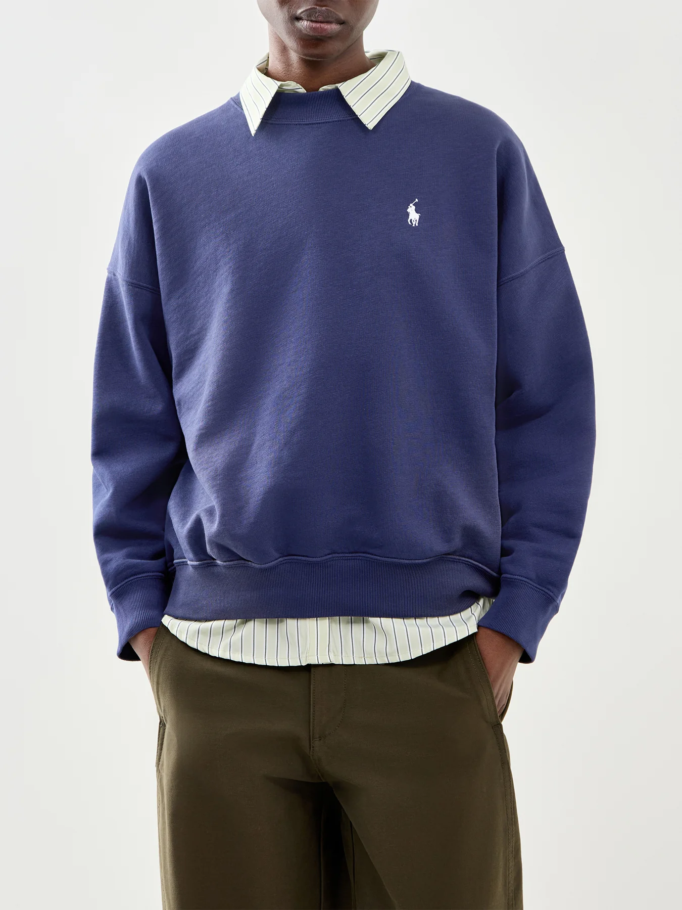 Knit Sweatshirt Navy - Image 4
