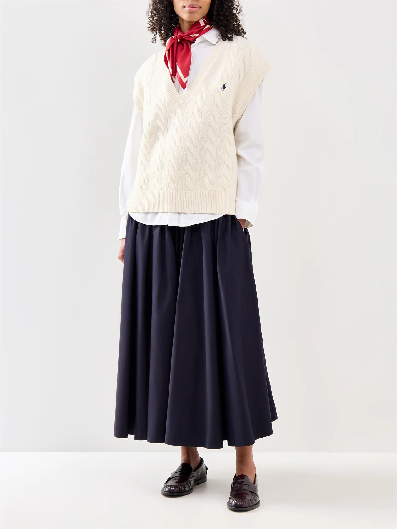 Midi A-Line Skirt Black - Image 2
