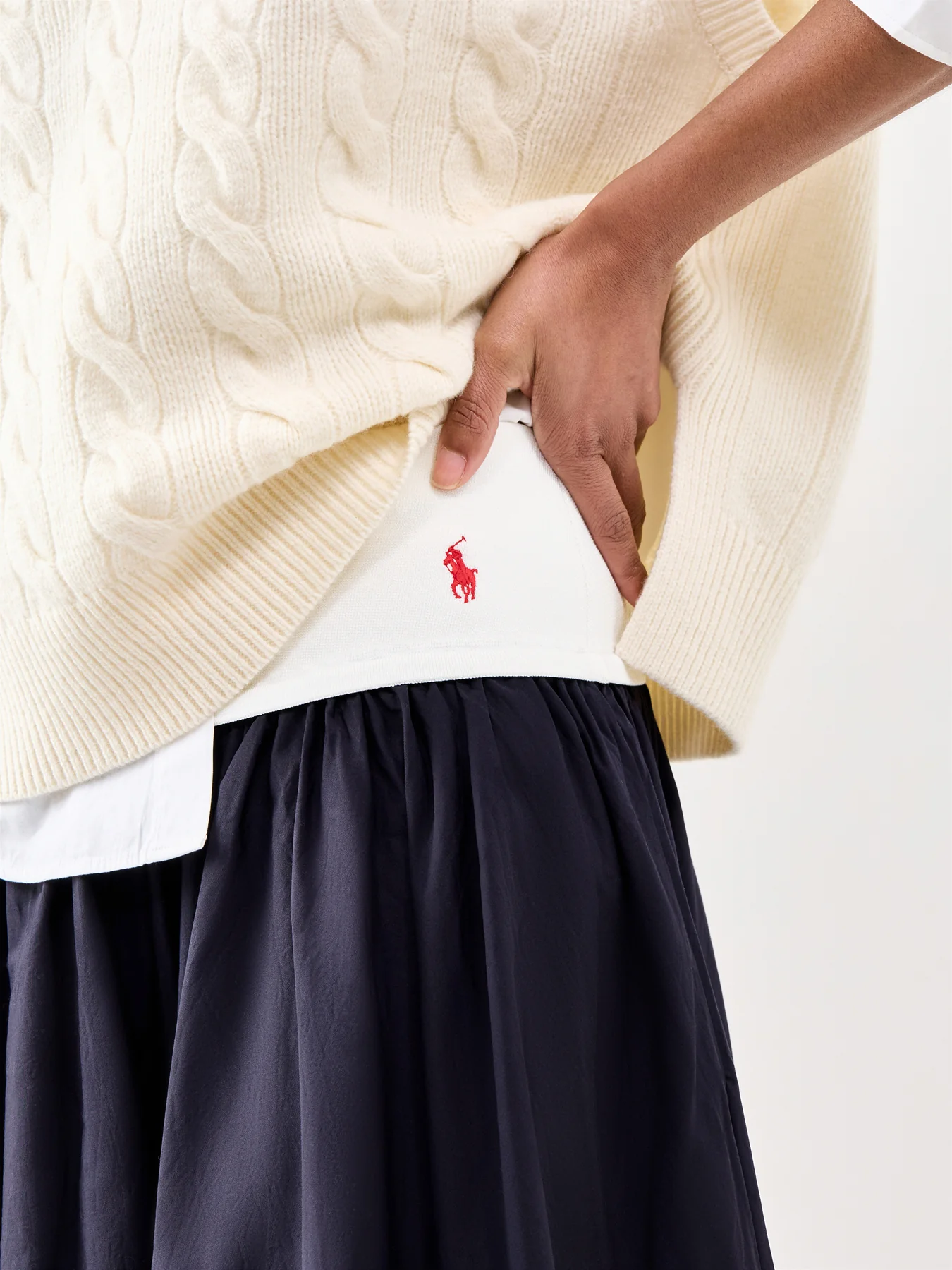Midi A-Line Skirt Black - Image 3