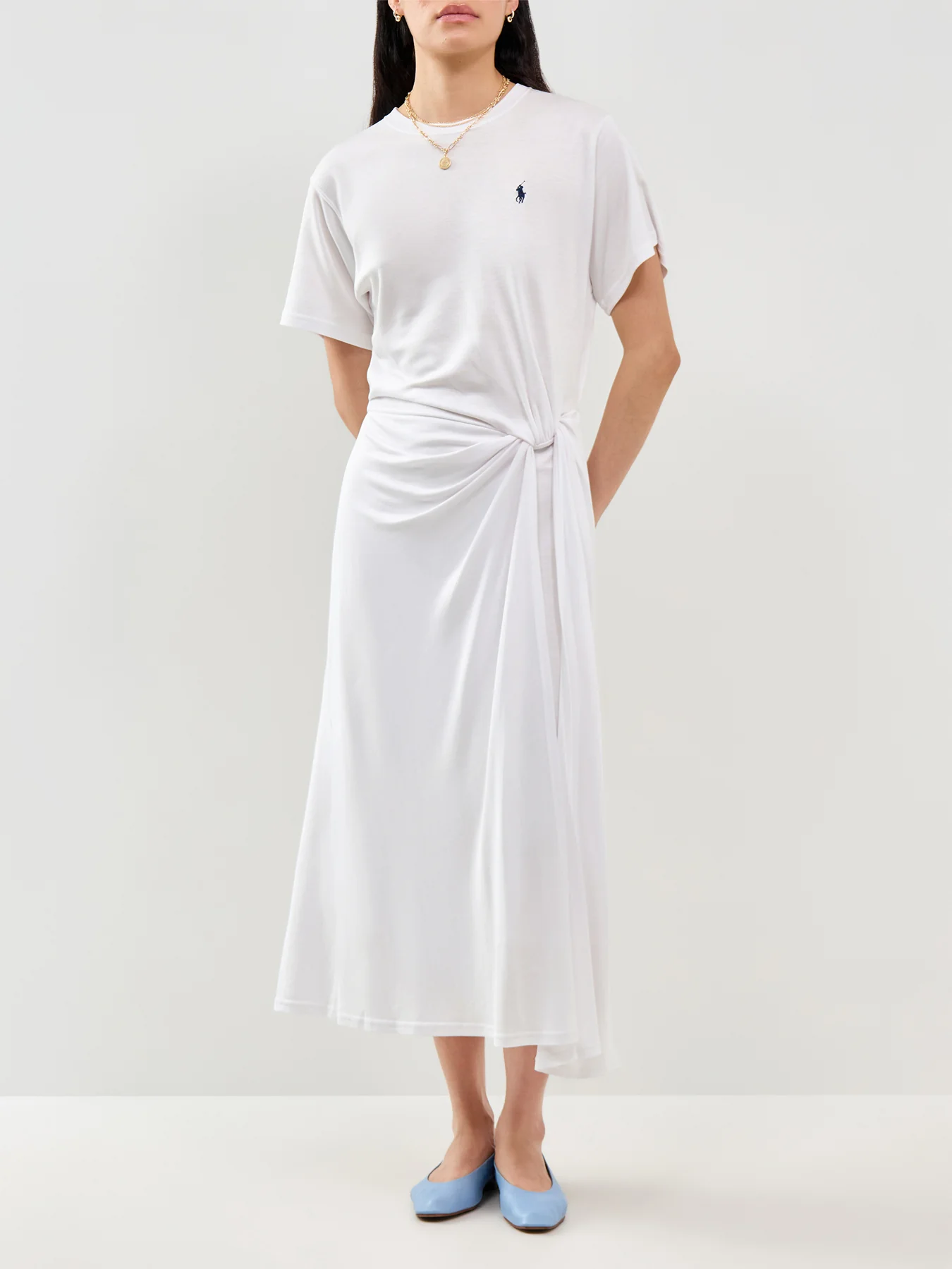 Midi T-Shirt Dress White - Image 2