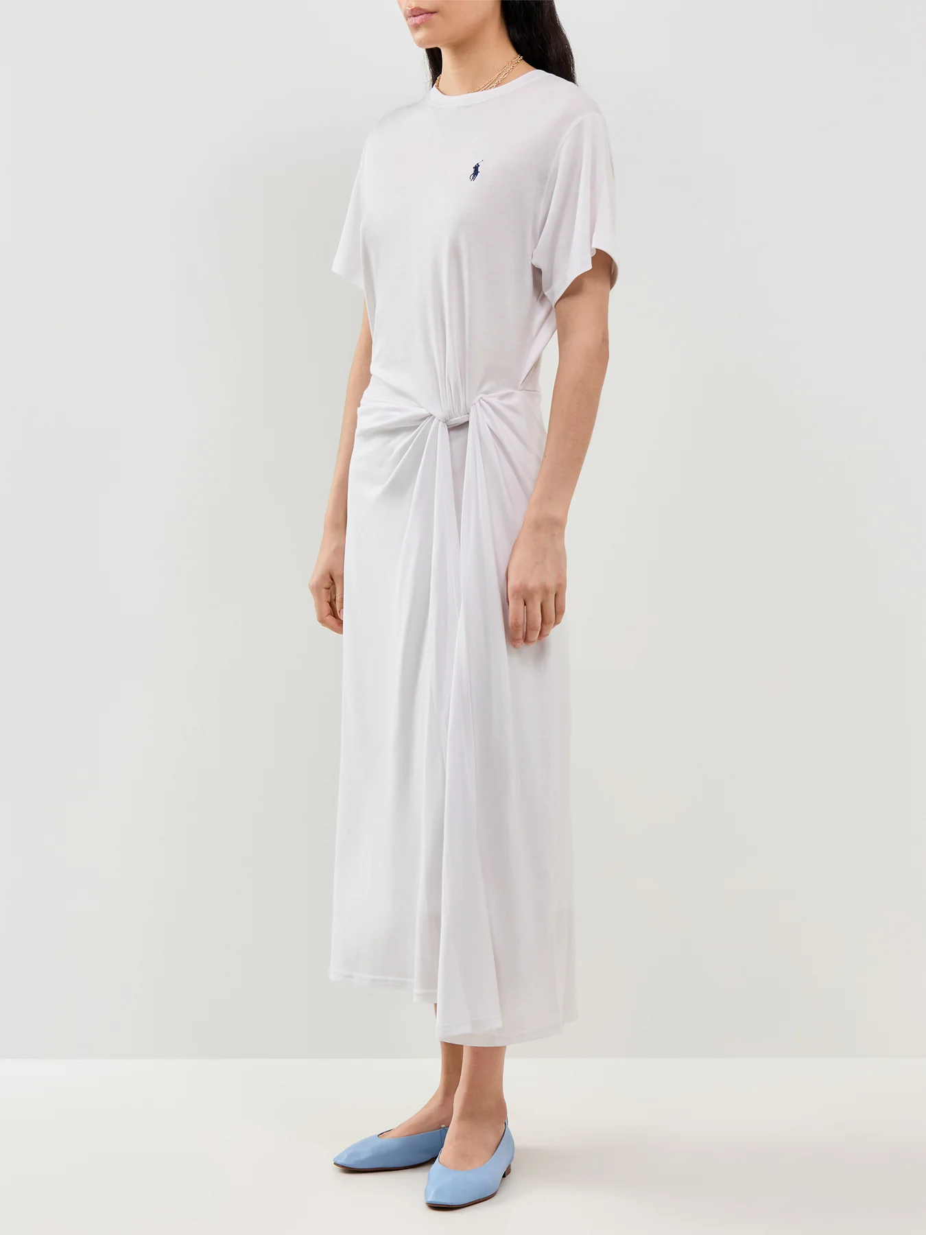 Midi T-Shirt Dress White - Image 4
