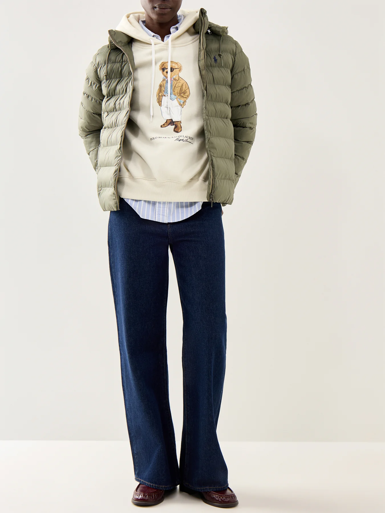 Polo Bear Hoodie Cream - Image 2