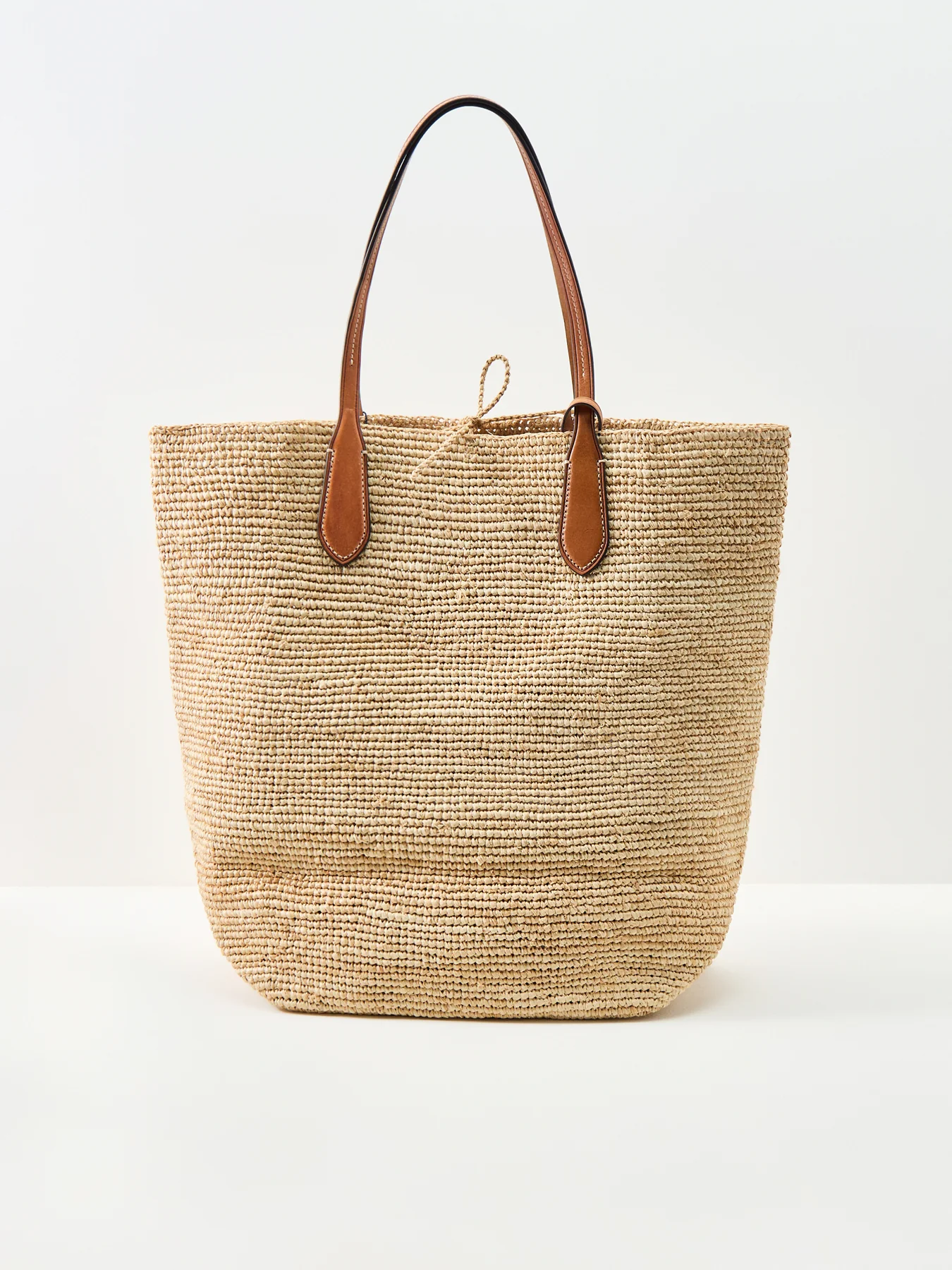 Raffia Large Tote Bag Beige - Image 3