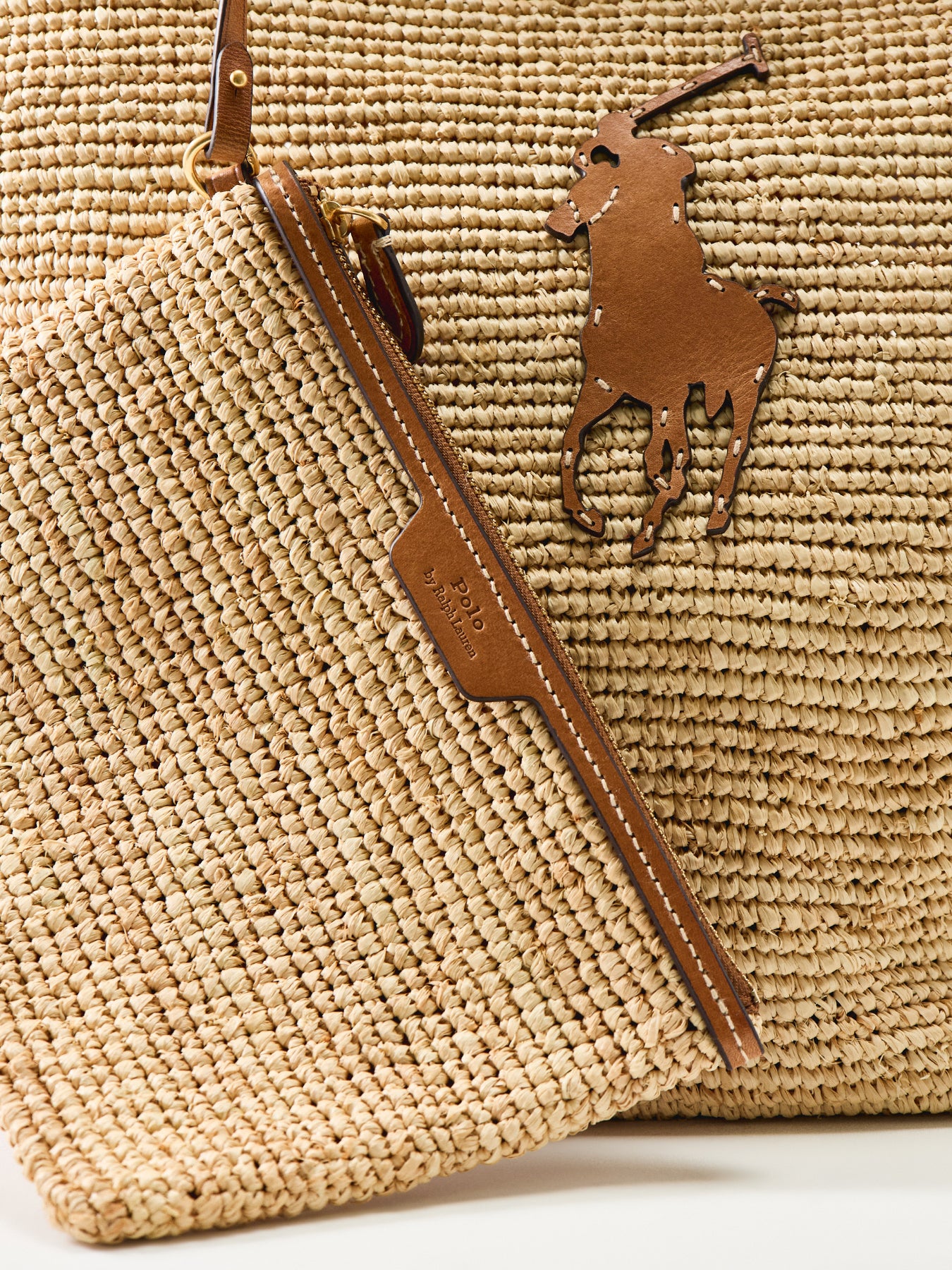 Raffia Large Tote Bag Beige - Image 5