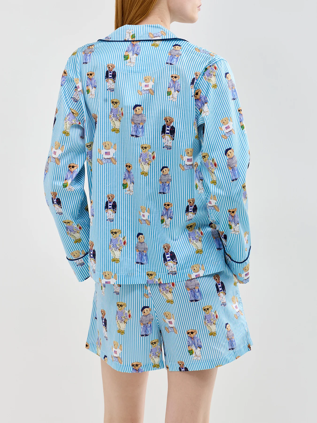Shirting Stripes Sleep Boxer Blue - Image 3