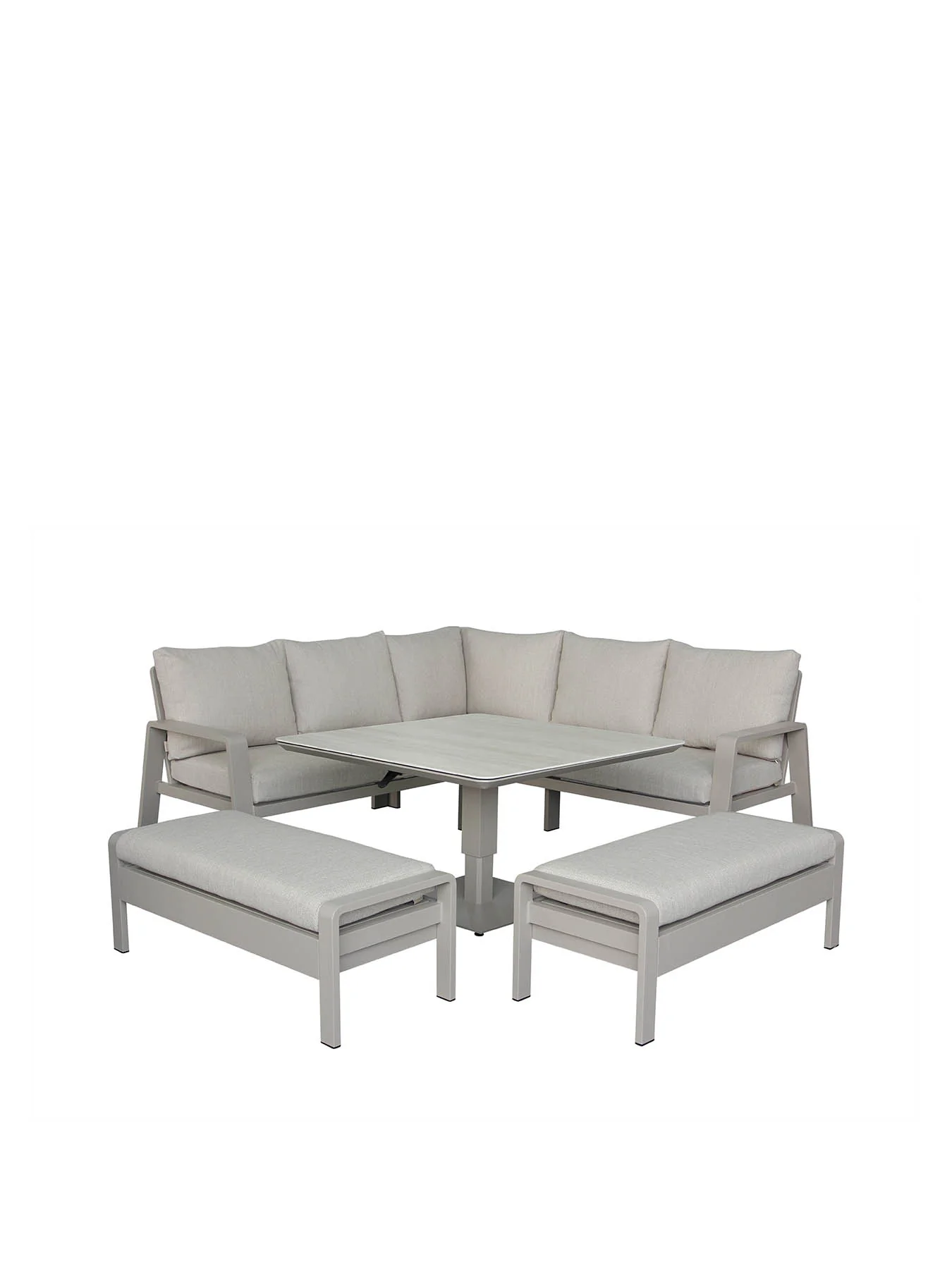 Prague 8-Seater Garden Lounge Set Latte - Image 5
