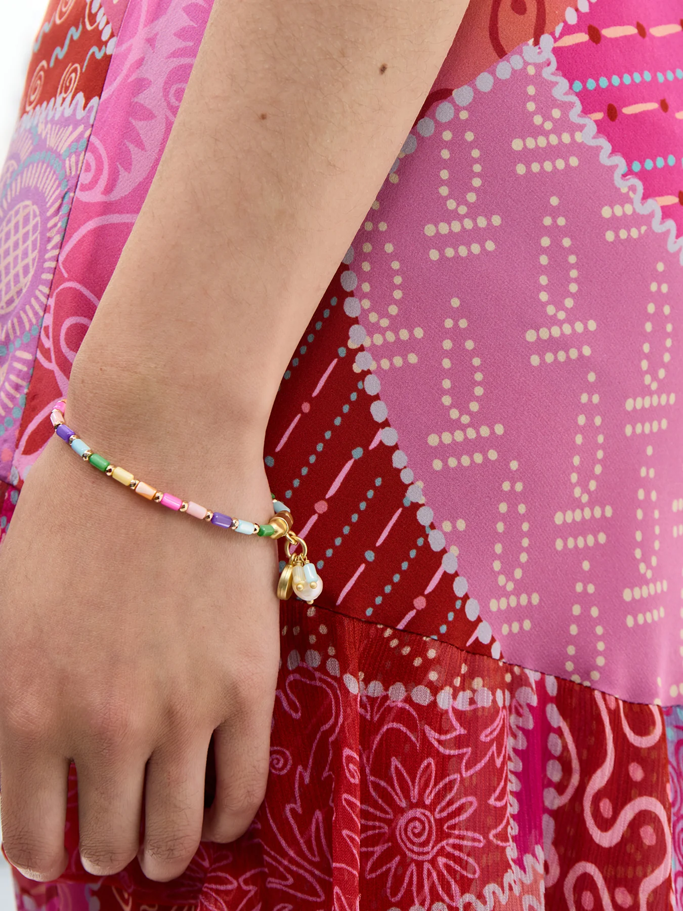 Sherbet Multi Pearl Bracelet - Image 2