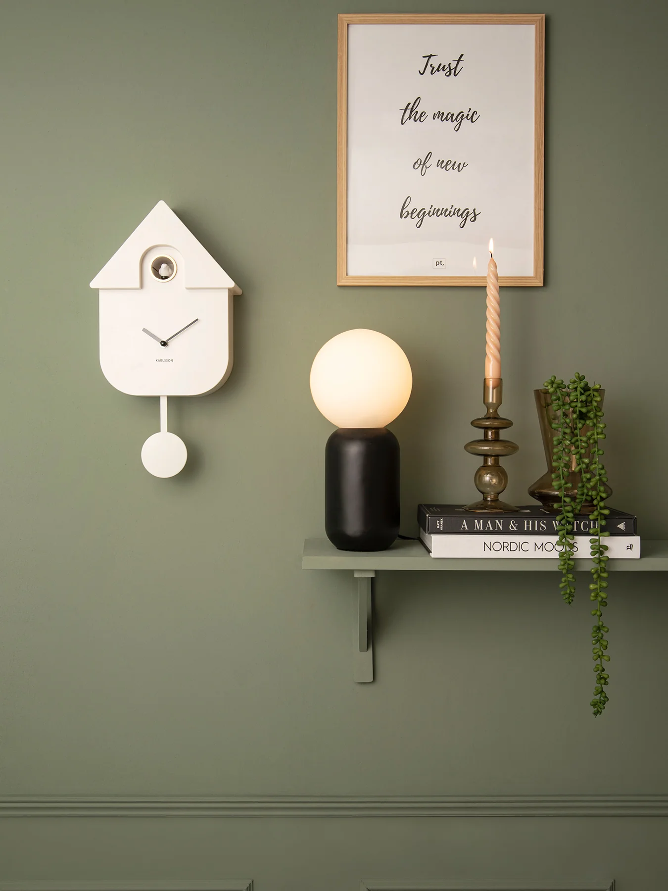 White Wall clock Modern Cuckoo ABS - Image 3