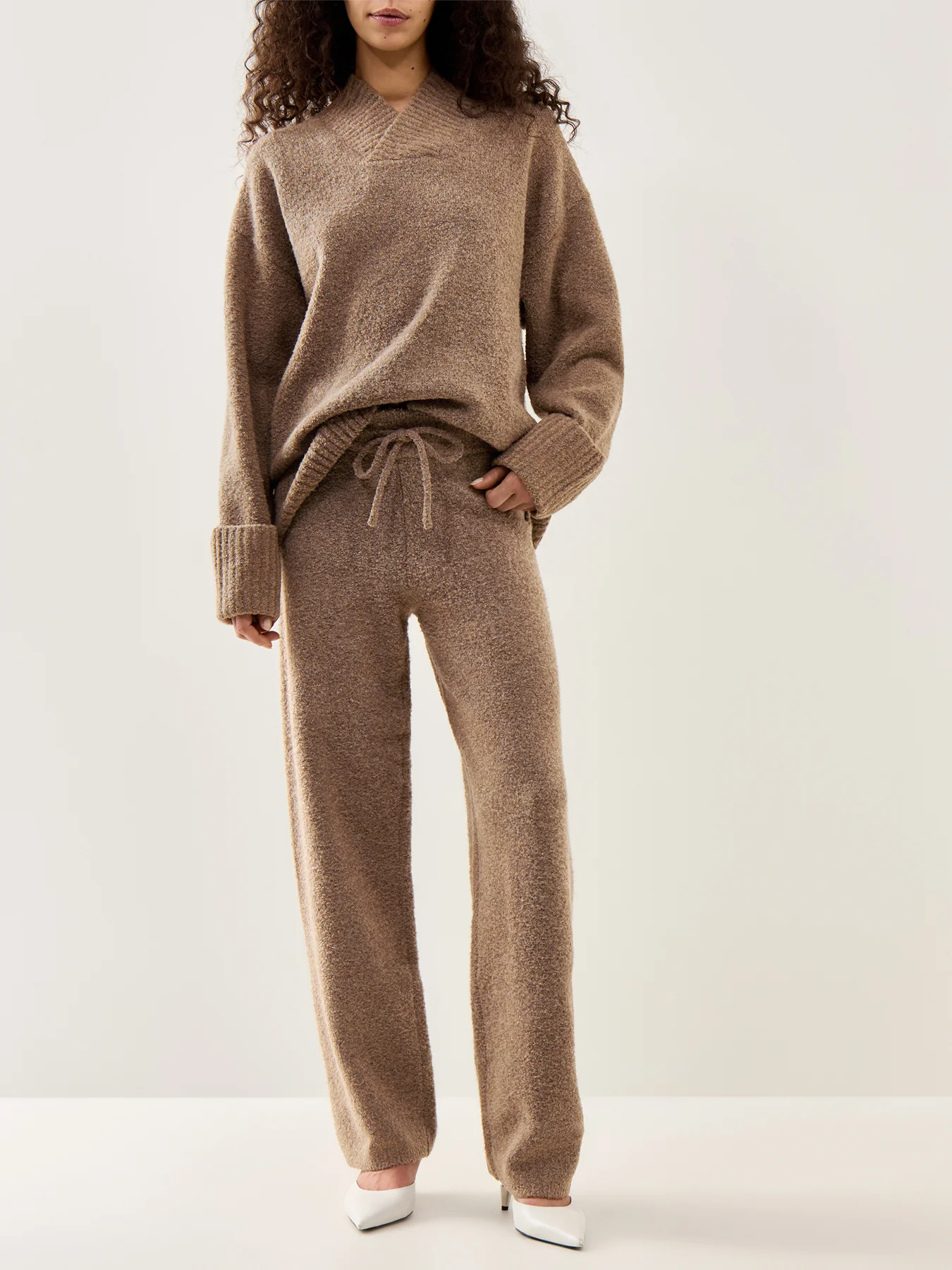 Camille Borg Drawstring Trousers Brown - Image 2