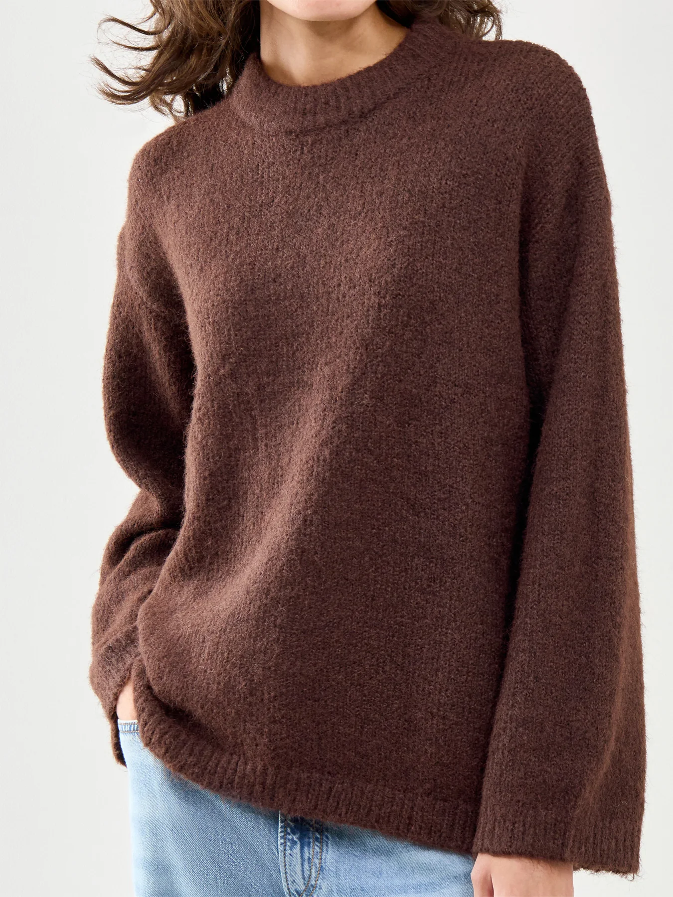 Cece Fluffy Jumper Brown - Image 3