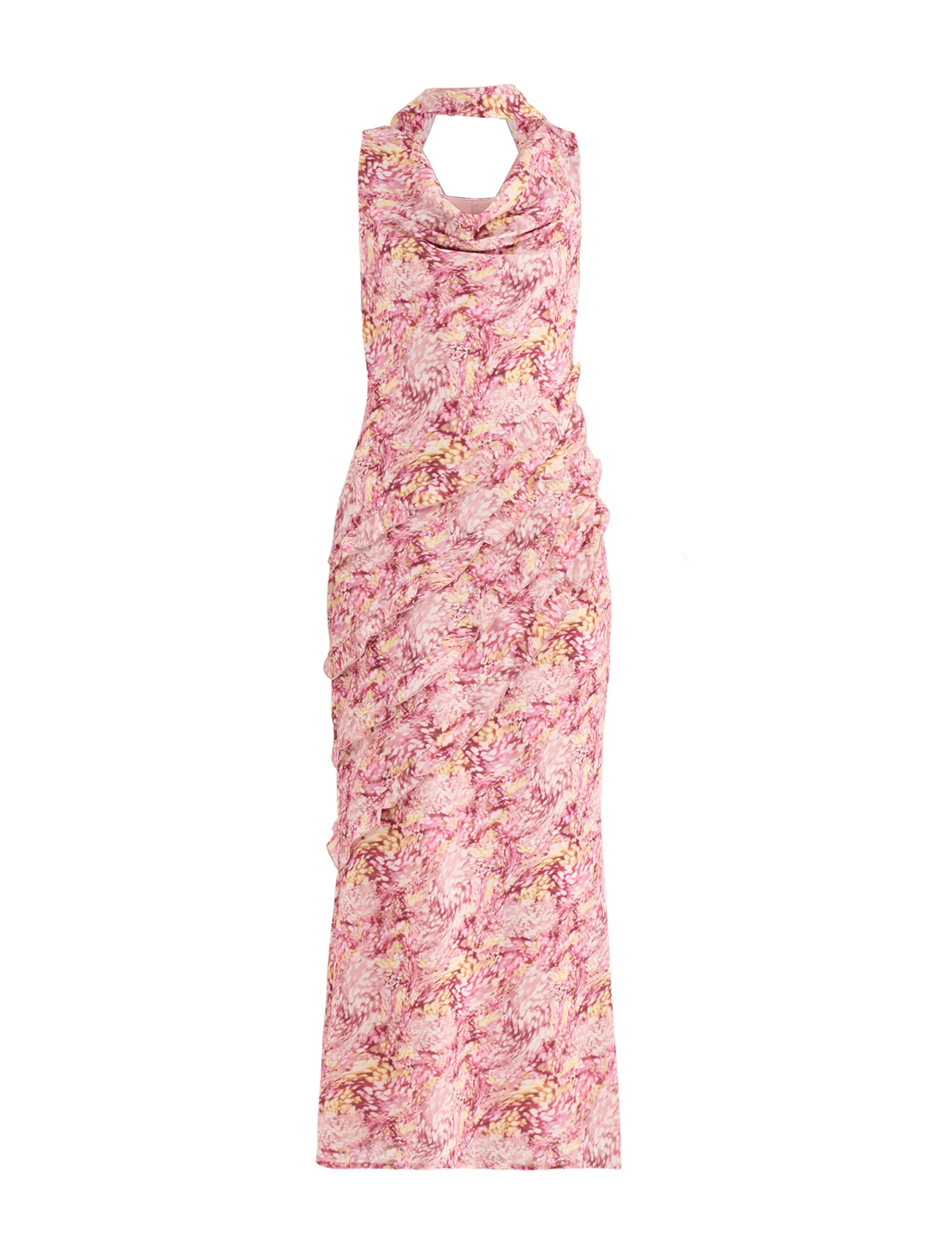 Constance Scarf Maxi Dress Abstract Print