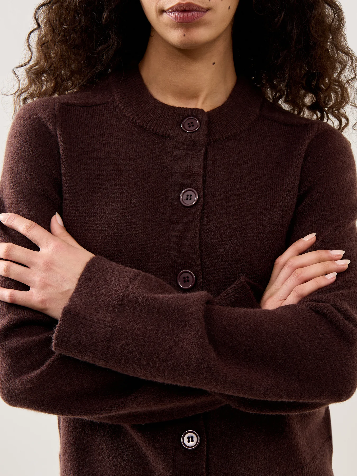 Katarina Knit Cardigan Brown - Image 3