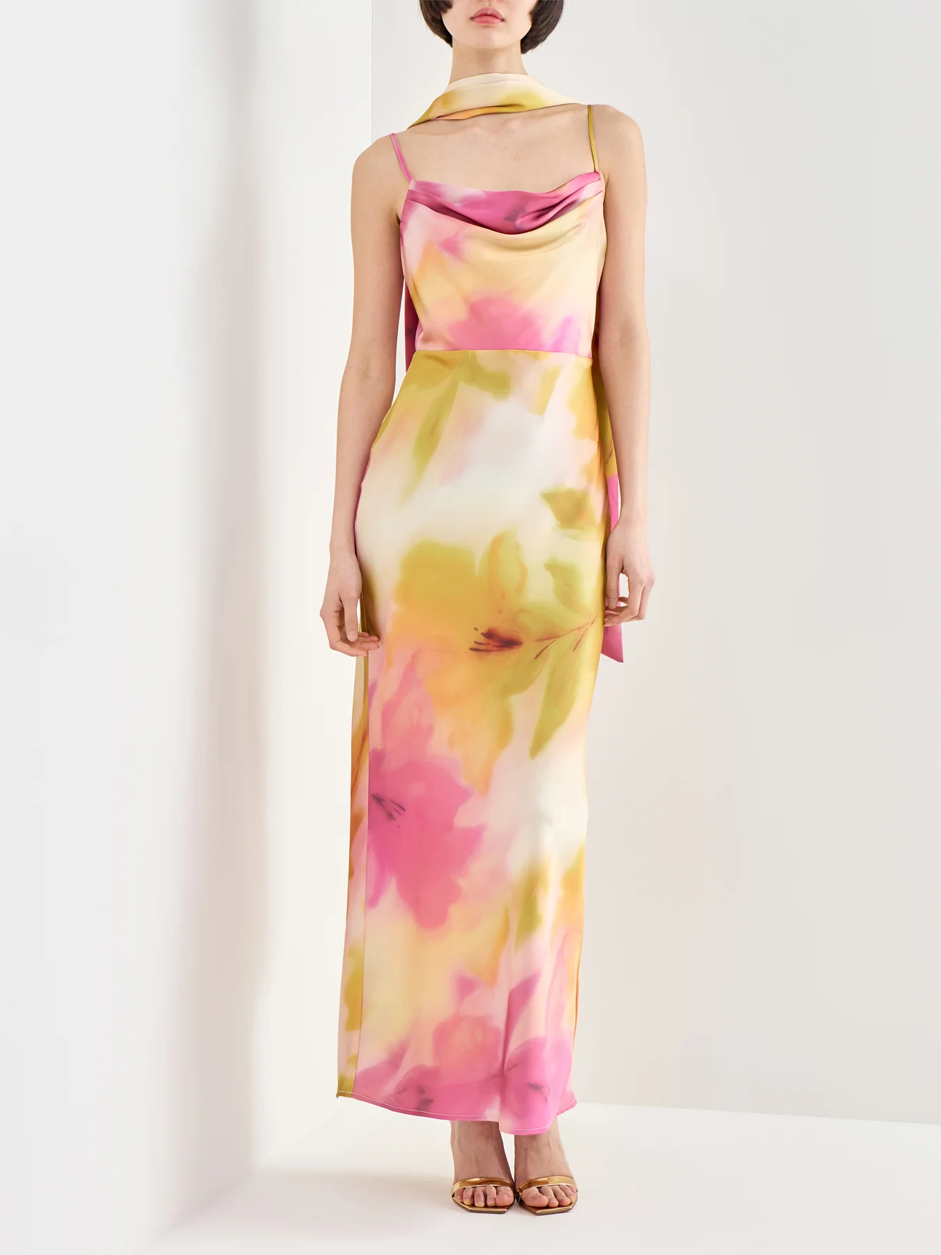 Keisha Scarf Maxi Dress Floral - Image 2