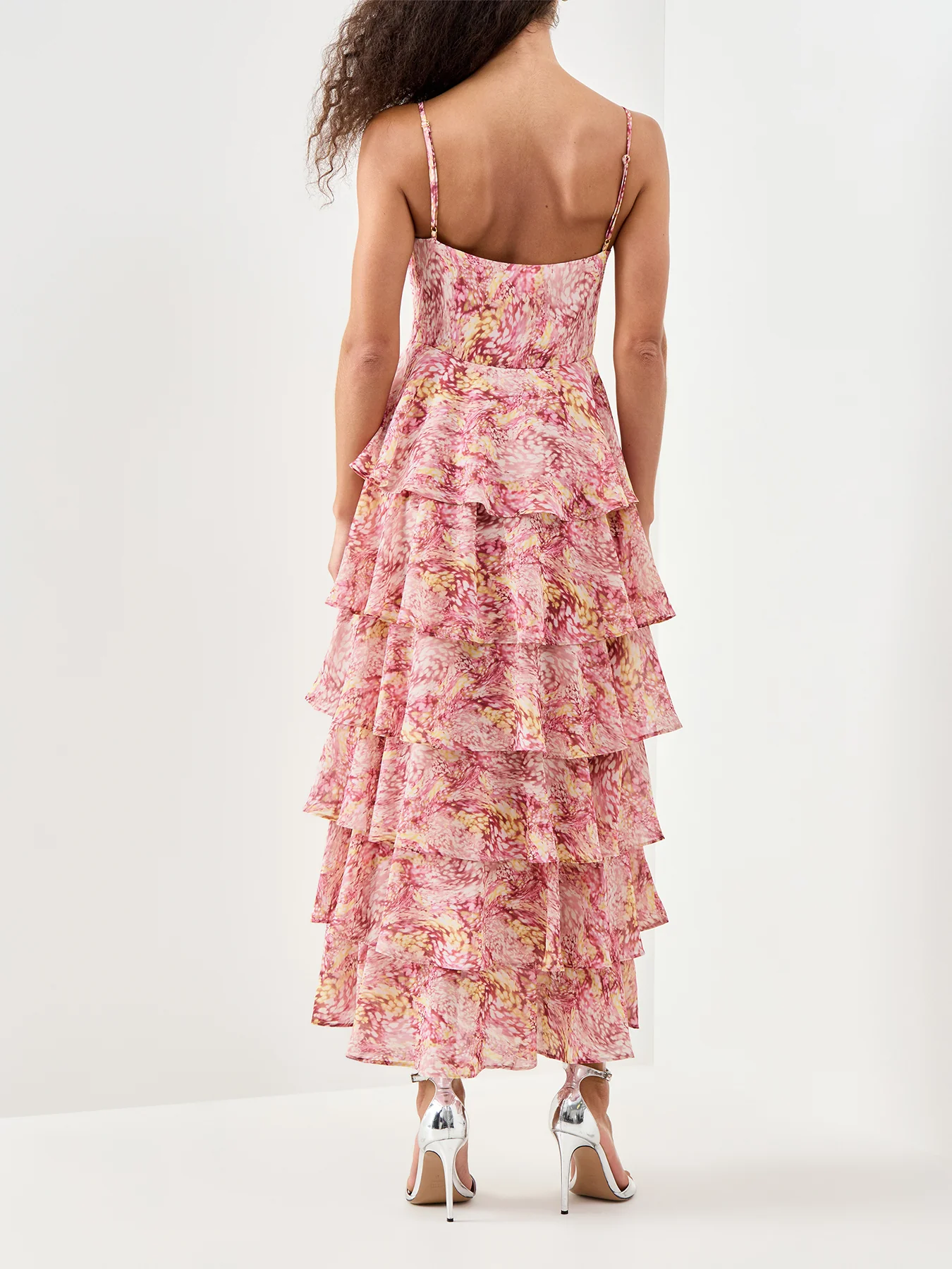 Lissy Ruffle Midaxi Dress Berry - Image 5