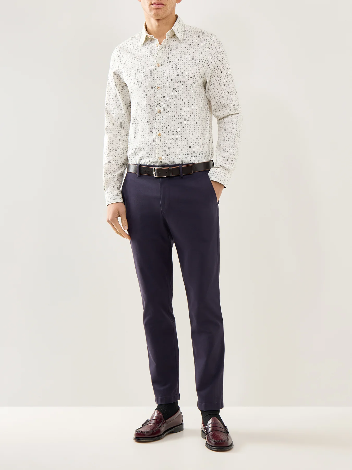 Dice Dots Oxford Shirt White - Image 2